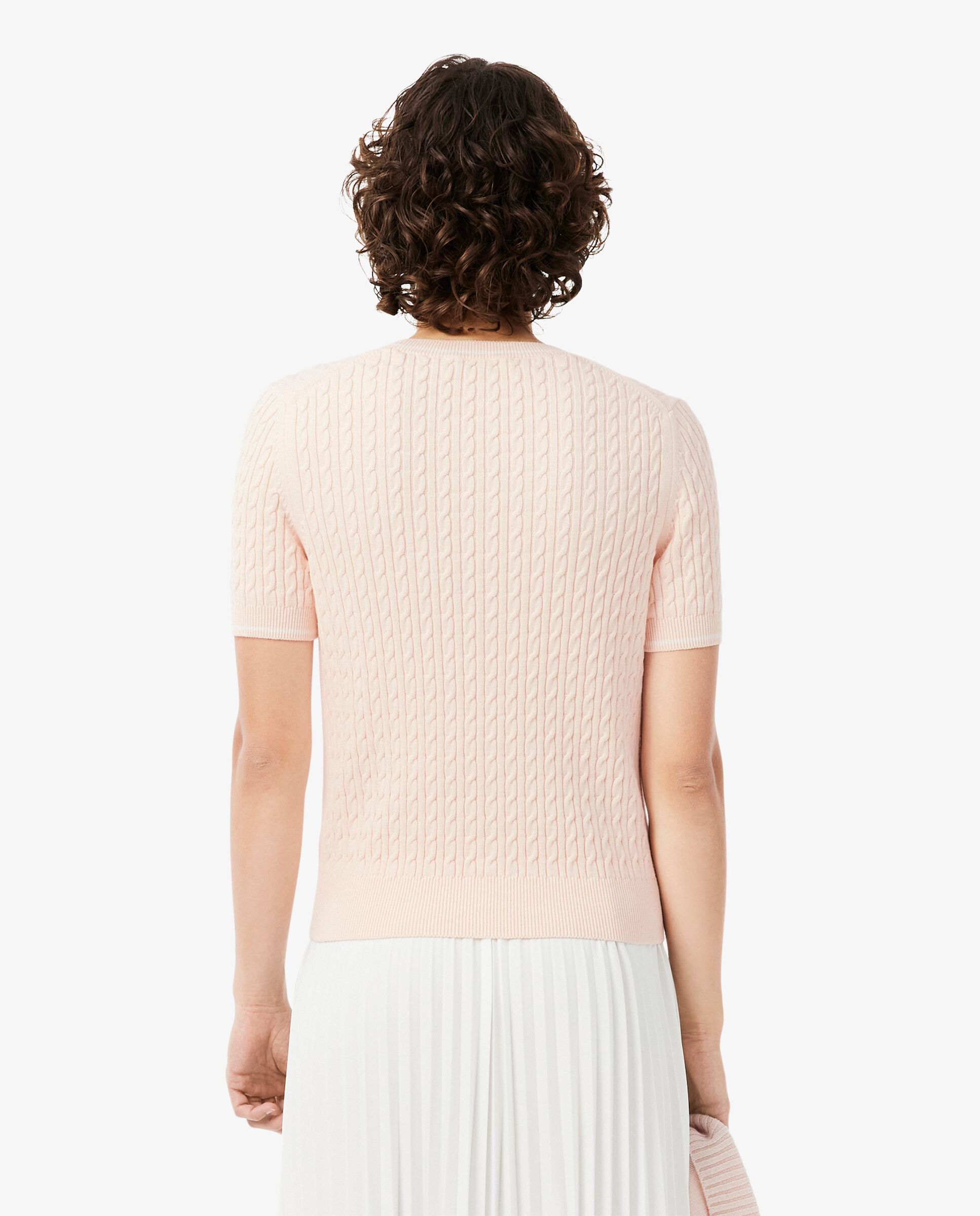 Jersey de manga corta de punto con ochos en azul - Lacoste - Rosa Rosa-2