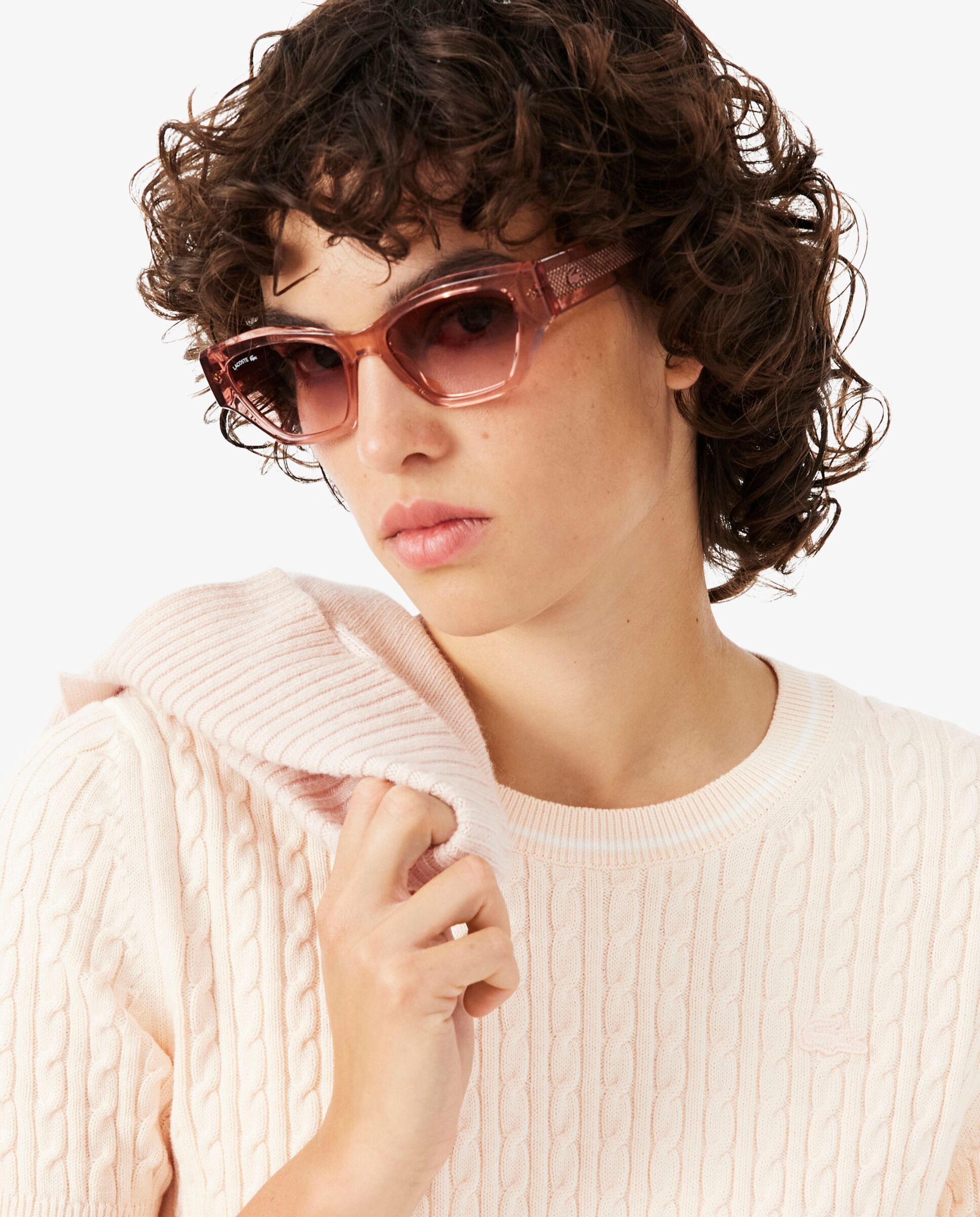 Jersey de manga corta de punto con ochos en azul - Lacoste - Rosa Rosa-3