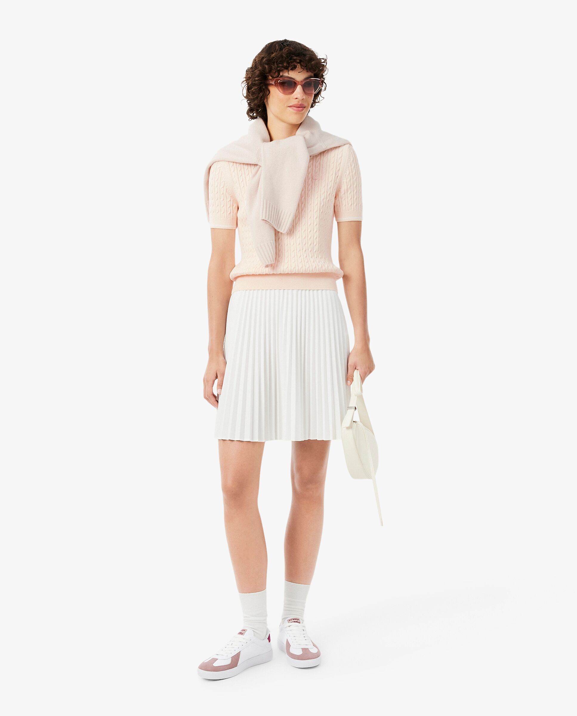 Jersey de manga corta de punto con ochos en azul - Lacoste - Rosa Rosa-4