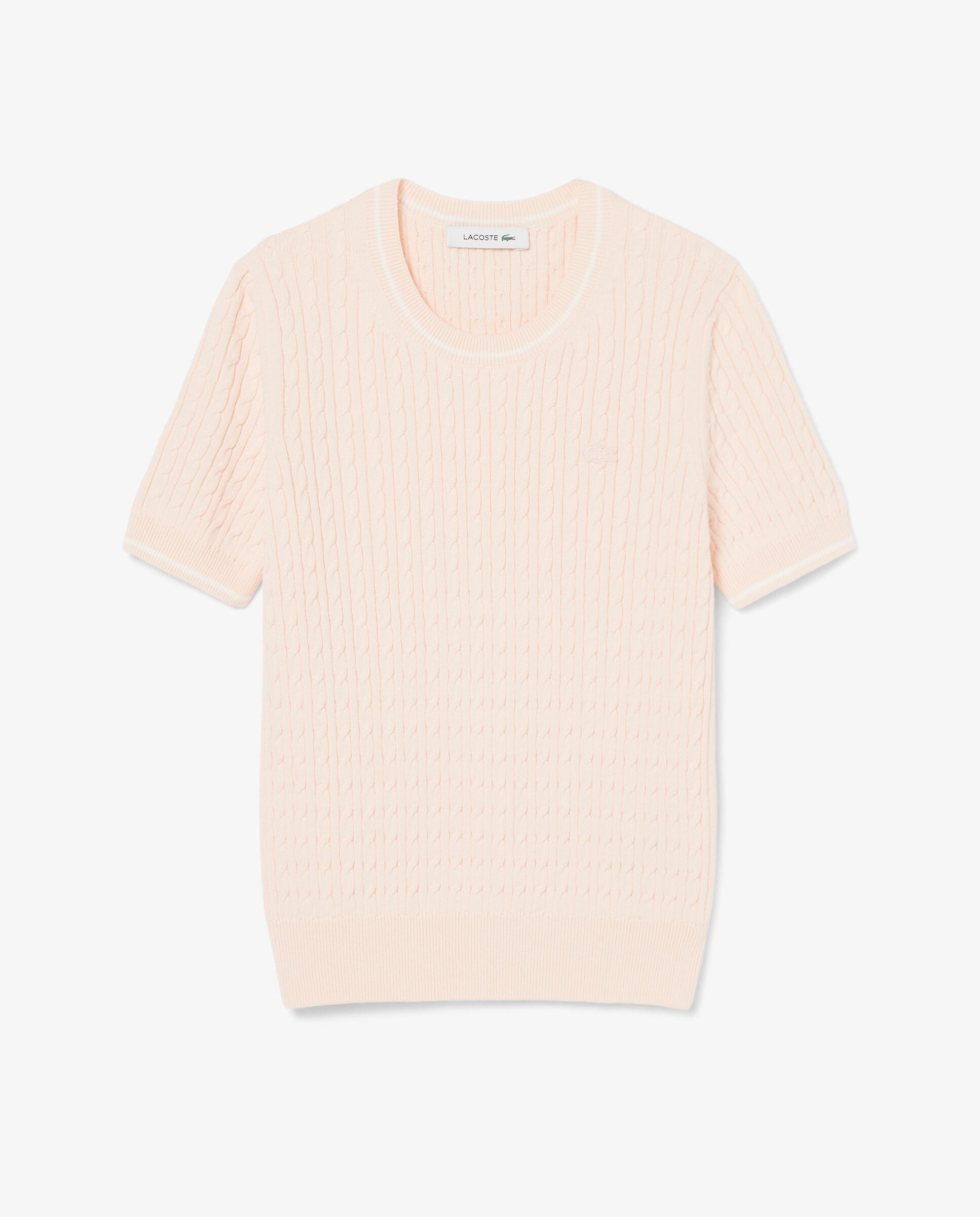 Jersey de manga corta de punto con ochos en azul - Lacoste - Rosa Rosa-6