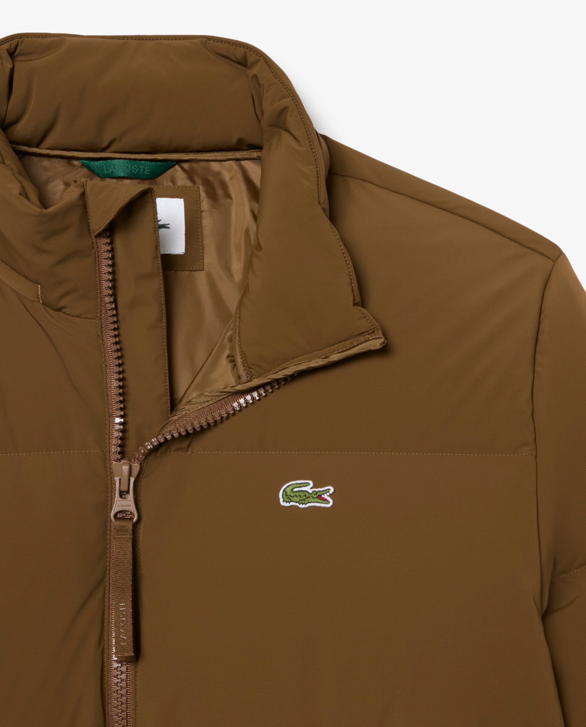 Chaqueta de hombre acolchada con capucha hidrófuga - Lacoste - Marrón Marrón-5