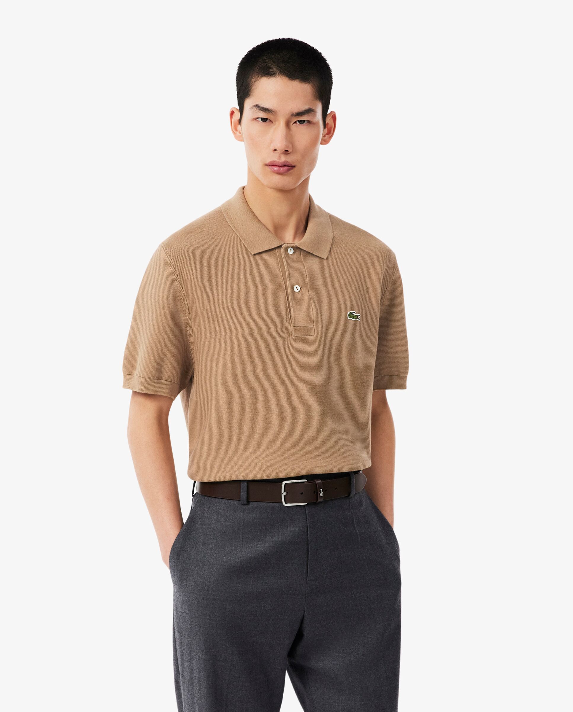 Camiseta de hombre de Manga corta - Lacoste - Marrón Marrón-1