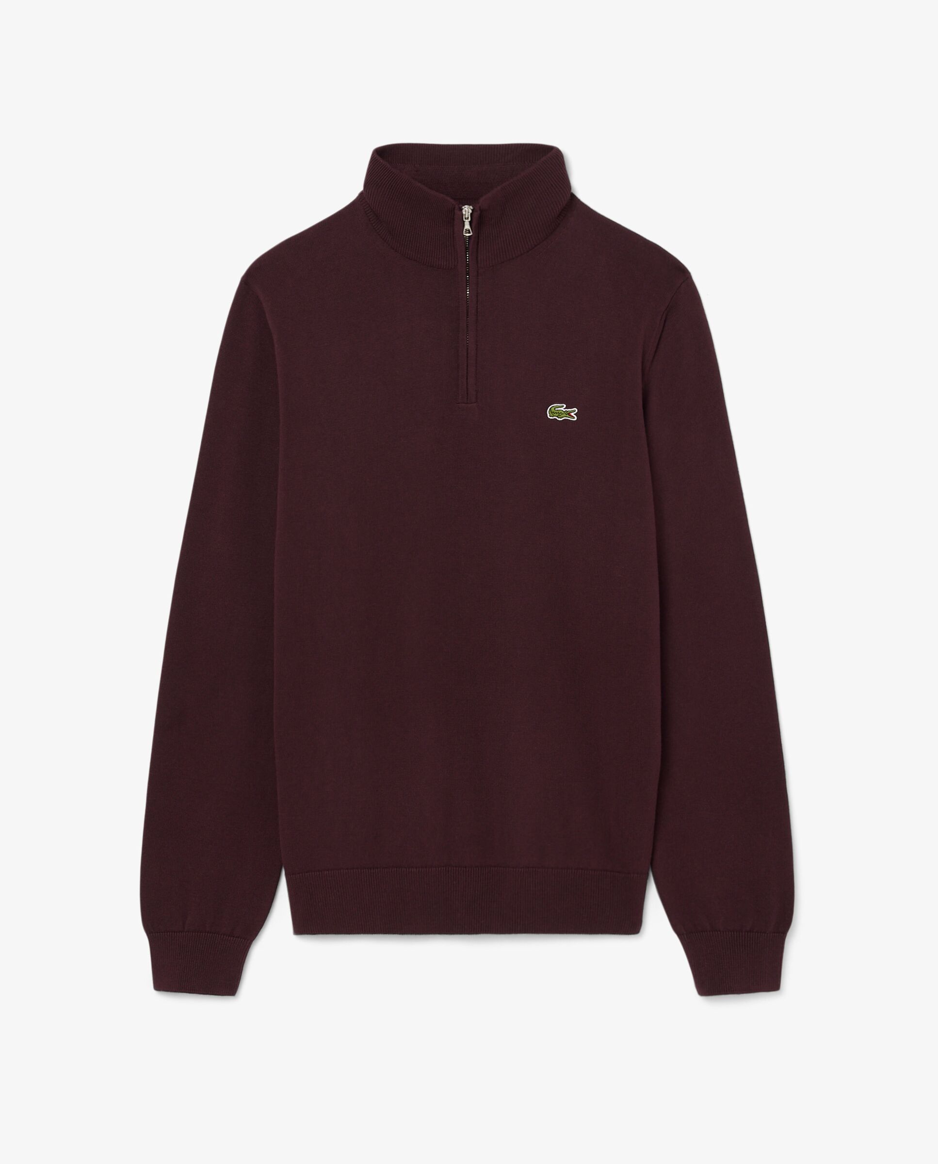 Jersey de hombre en algodón ecológico con cremallera - Lacoste - Marrón Marrón-6