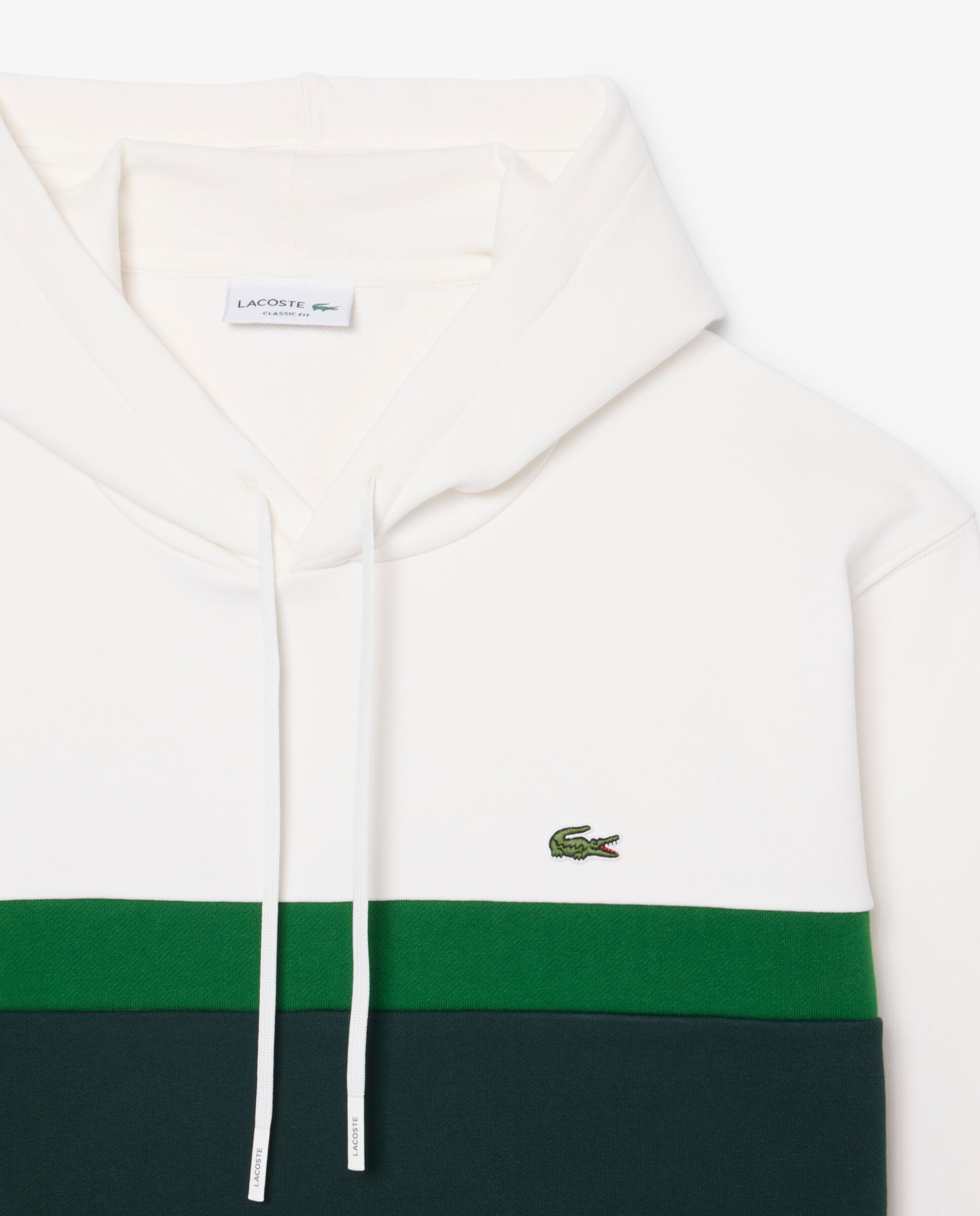 Sudadera de hombre con capucha de felpa con bloques de color en negro - Lacoste - Verde Verde-5
