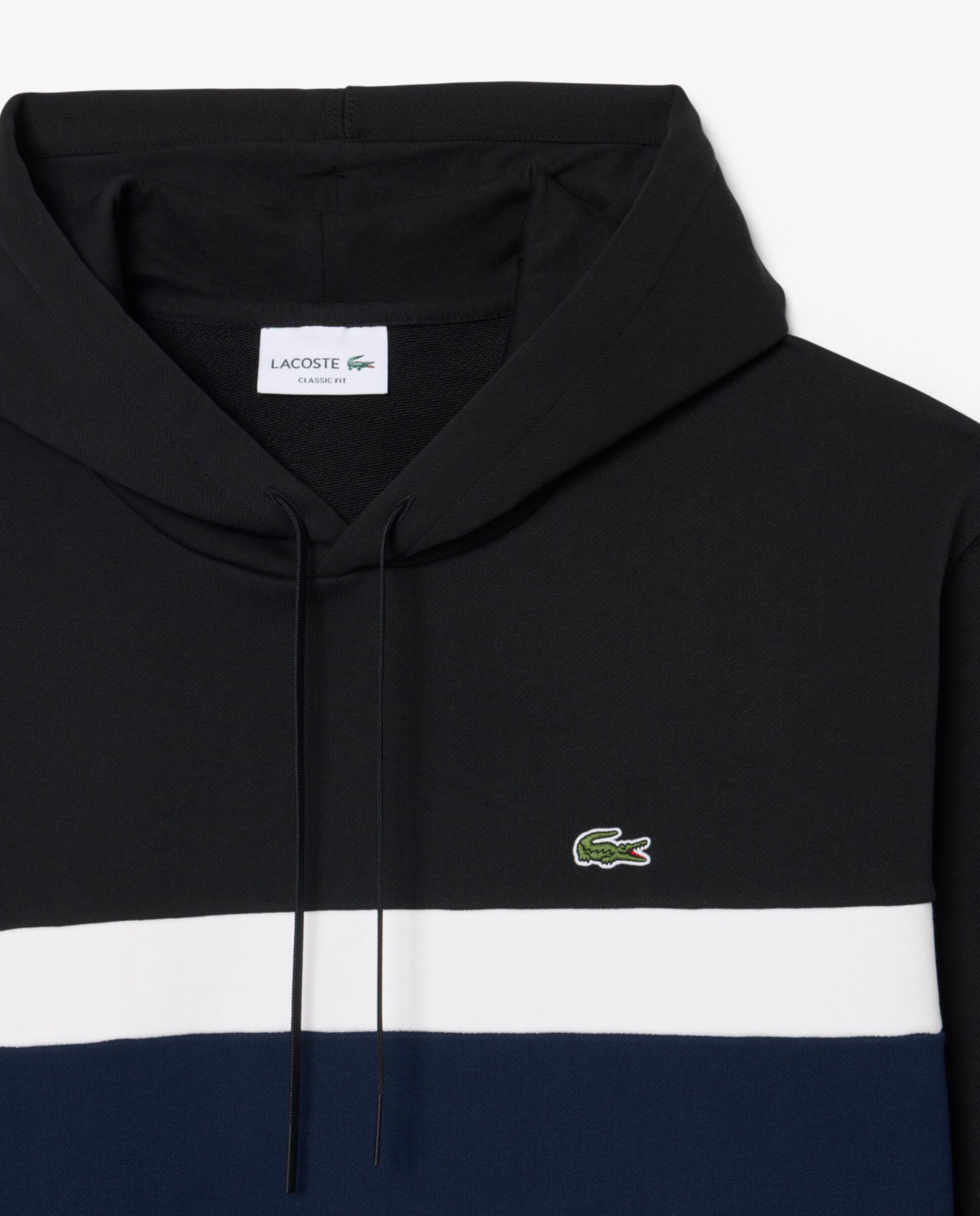 Sudadera de hombre con capucha de felpa con bloques de color en - Lacoste - Negro Negro-5