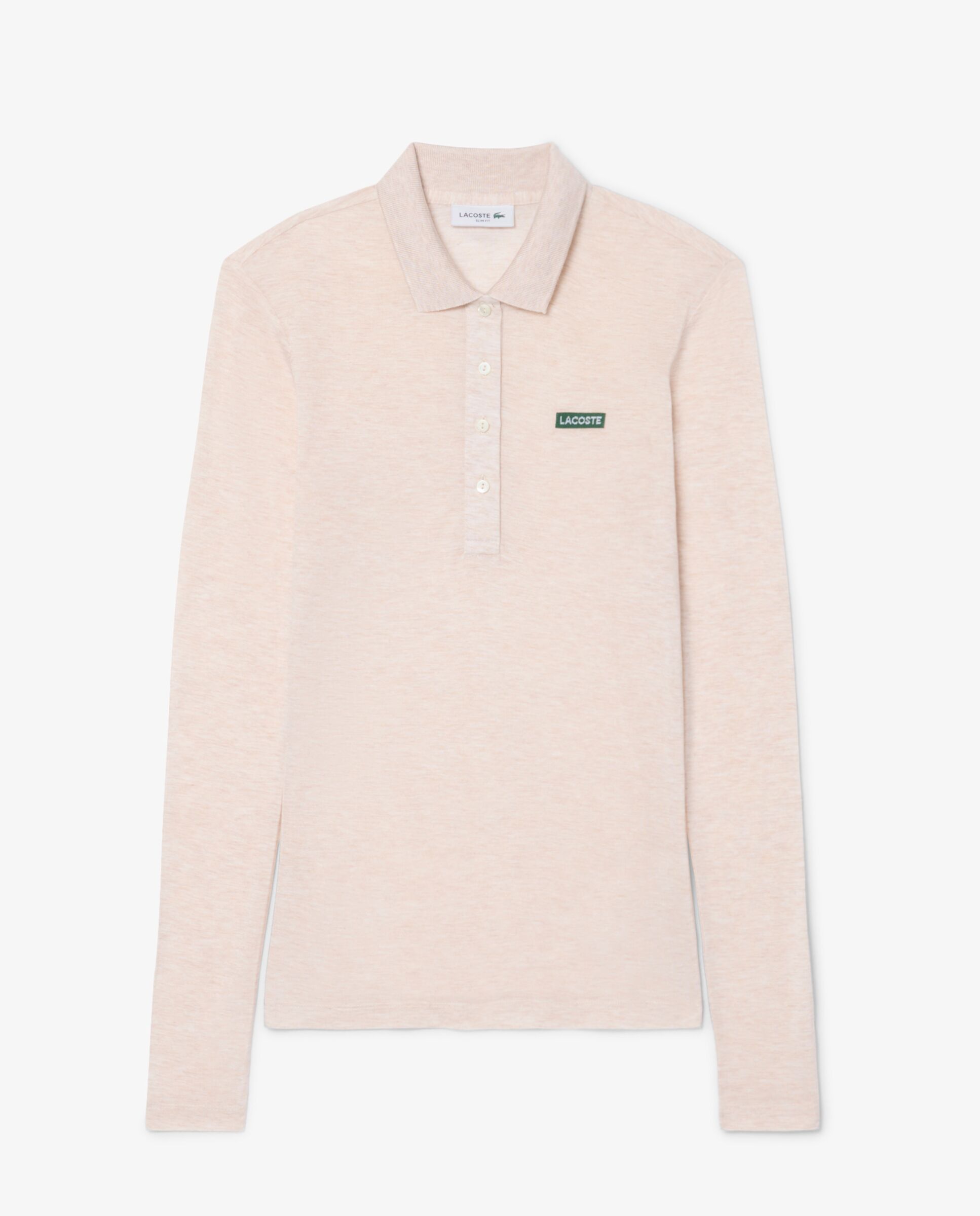 Polo de mujer de manga larga de punto suave de corte ajustado en - Lacoste - Negro Negro-6