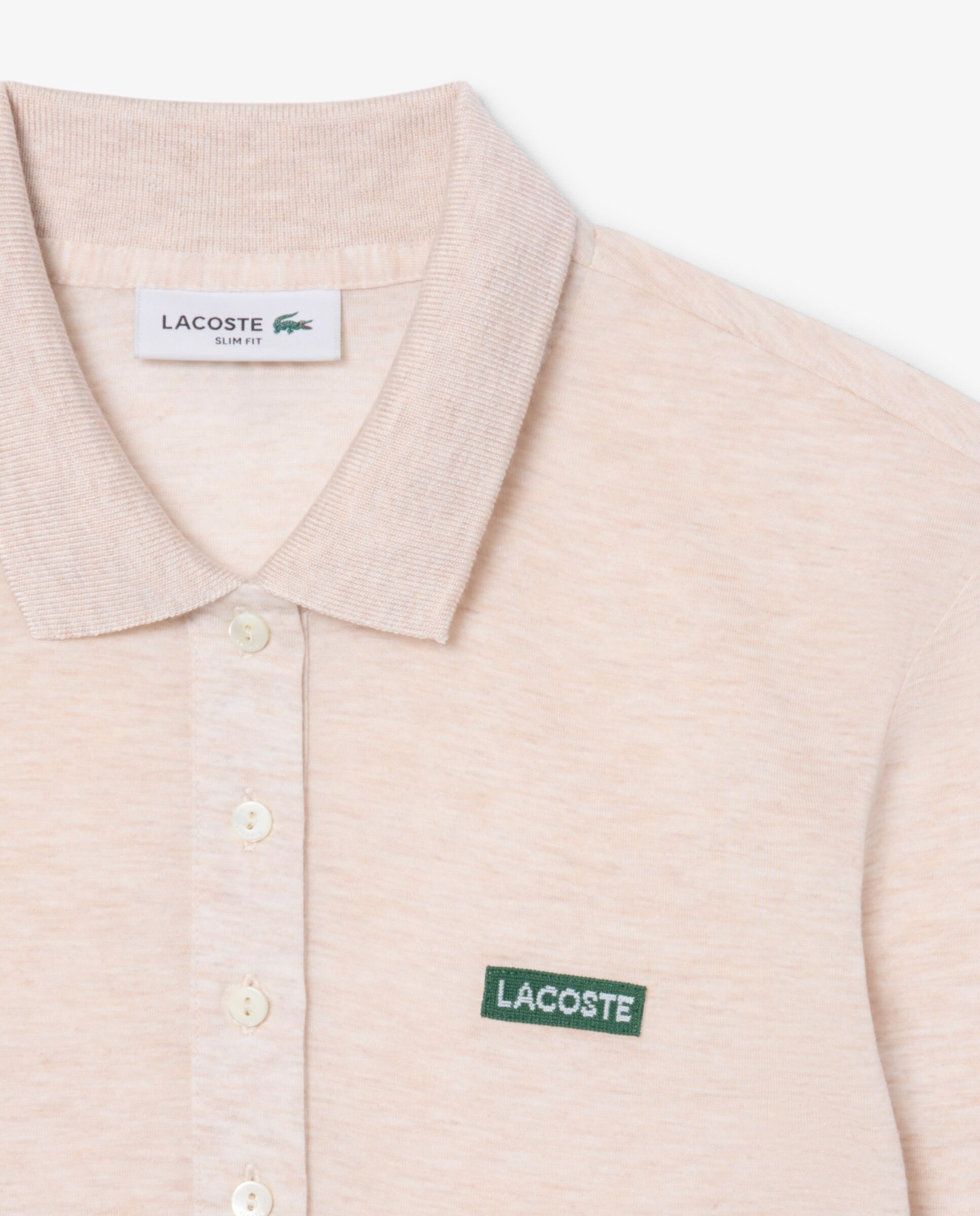 Polo de mujer de manga larga de punto suave de corte ajustado en - Lacoste - Negro Negro-5