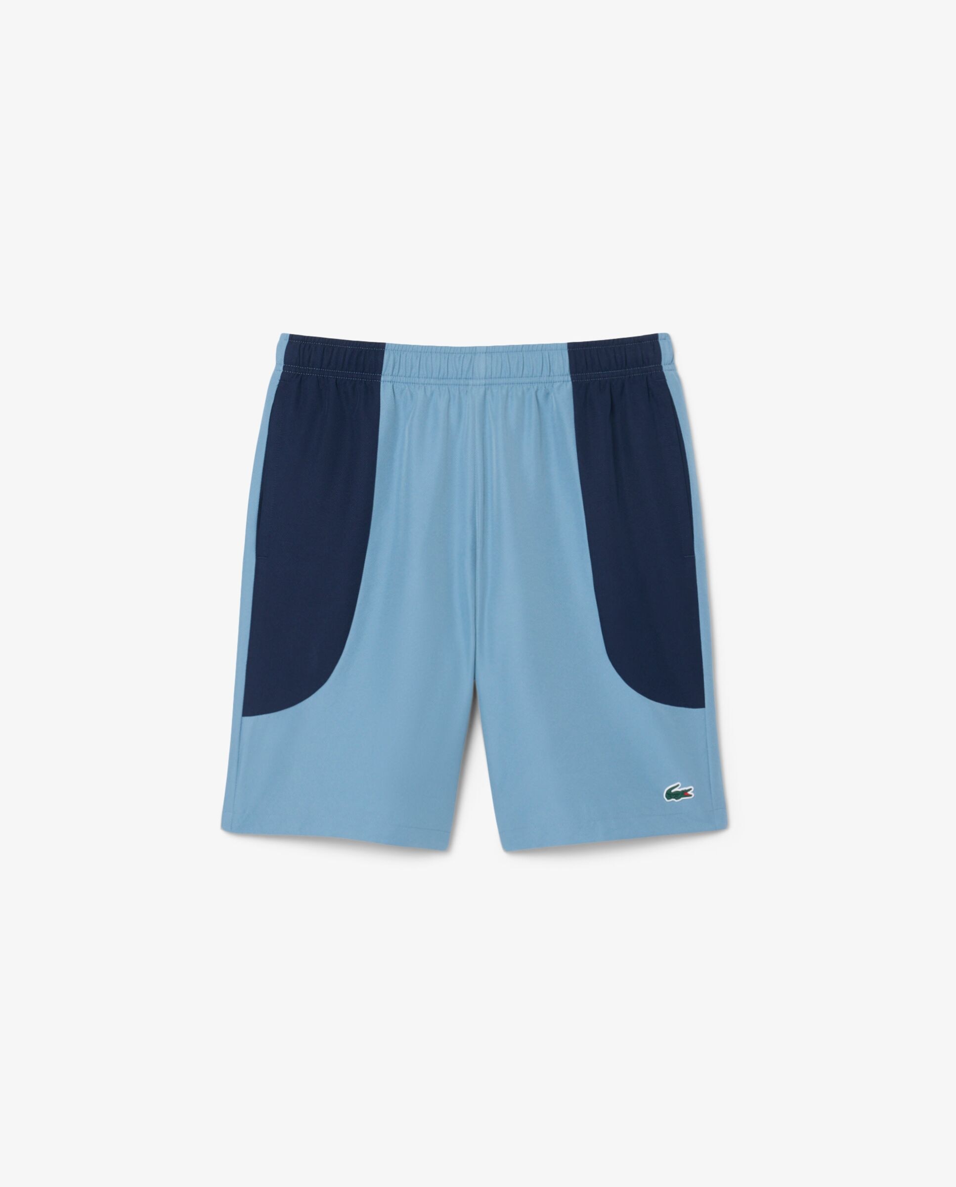 Pantalones cortos de hombre deportivo hidrófugo con bloques de color en blanco - Lacoste - Blanco / Azul Blanco / Azul-6