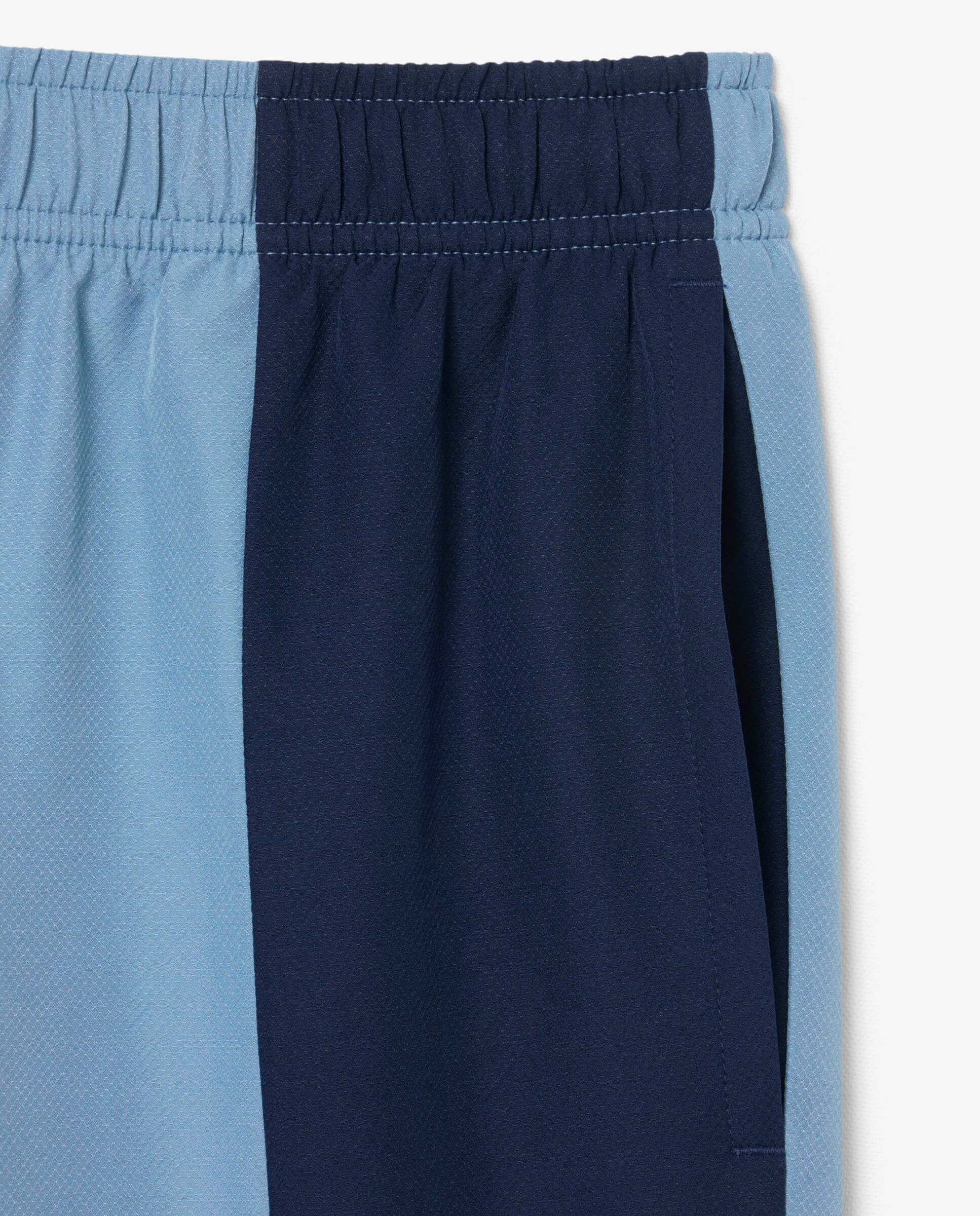 Pantalones cortos de hombre deportivo hidrófugo con bloques de color en blanco - Lacoste - Blanco / Azul Blanco / Azul-5