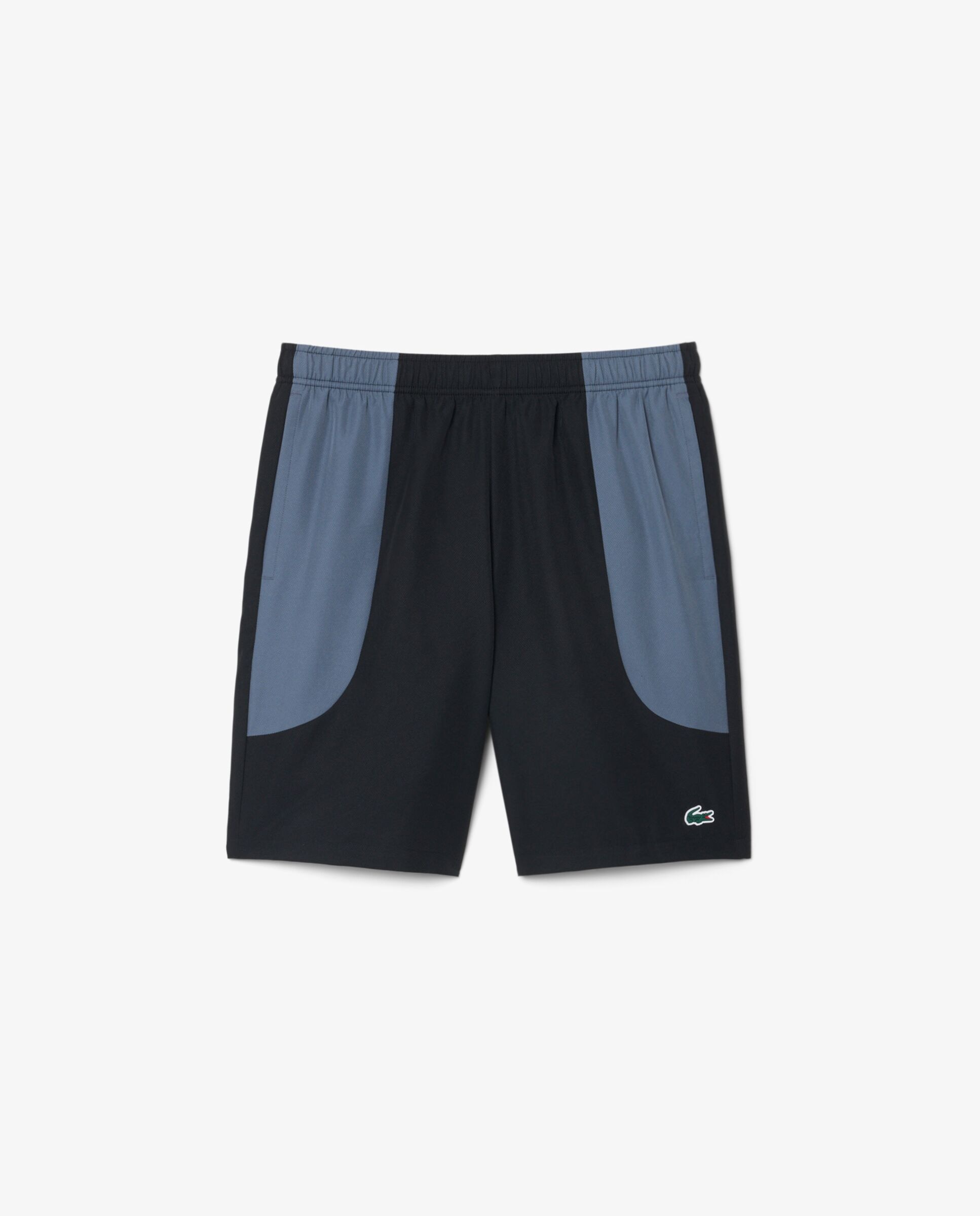 Pantalones cortos de hombre deportivo hidrófugo con bloques de color en blanco - Lacoste - Negro Negro-6