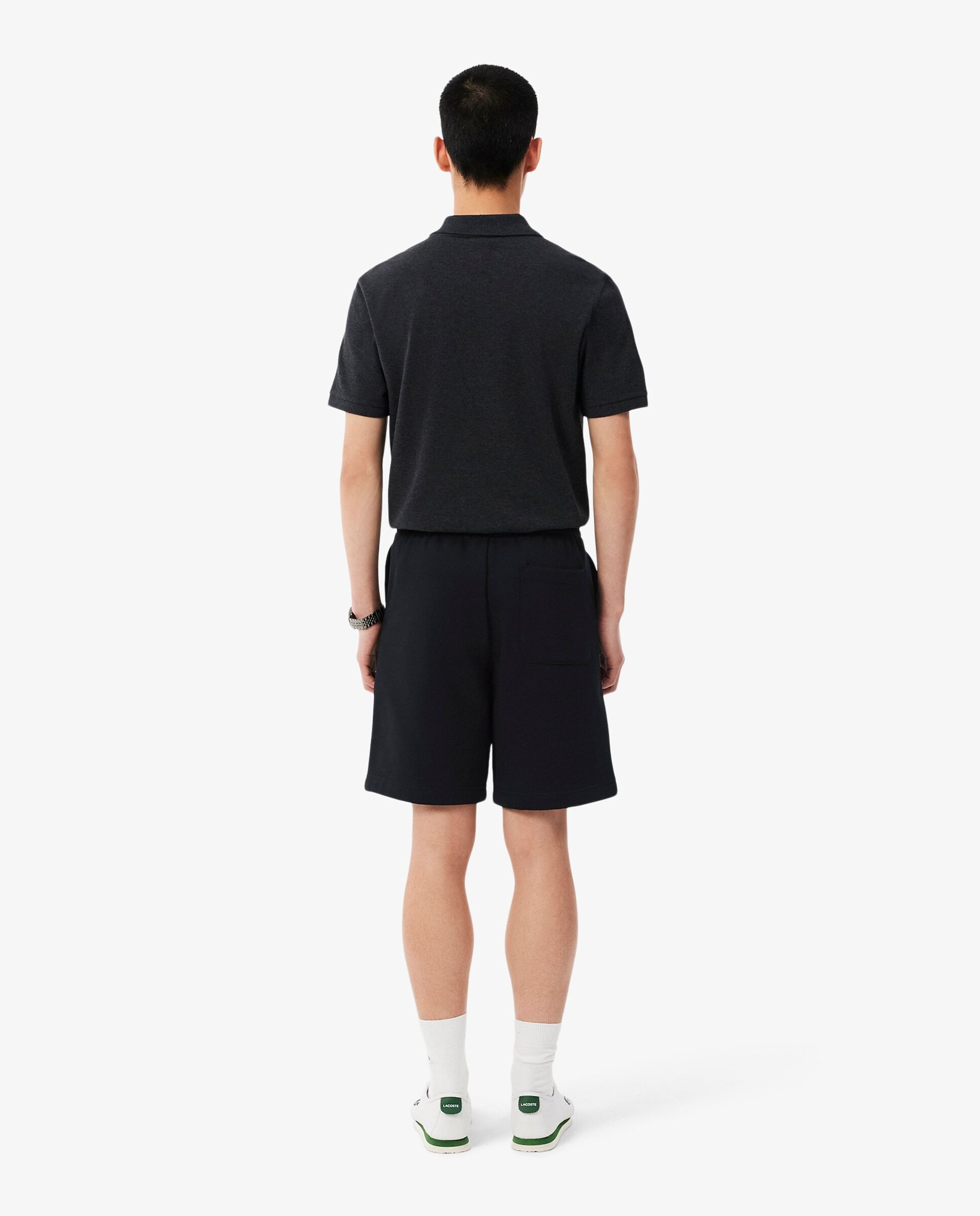 Bermudas de hombre corto de felpa en blanco - Lacoste - Negro Negro-2