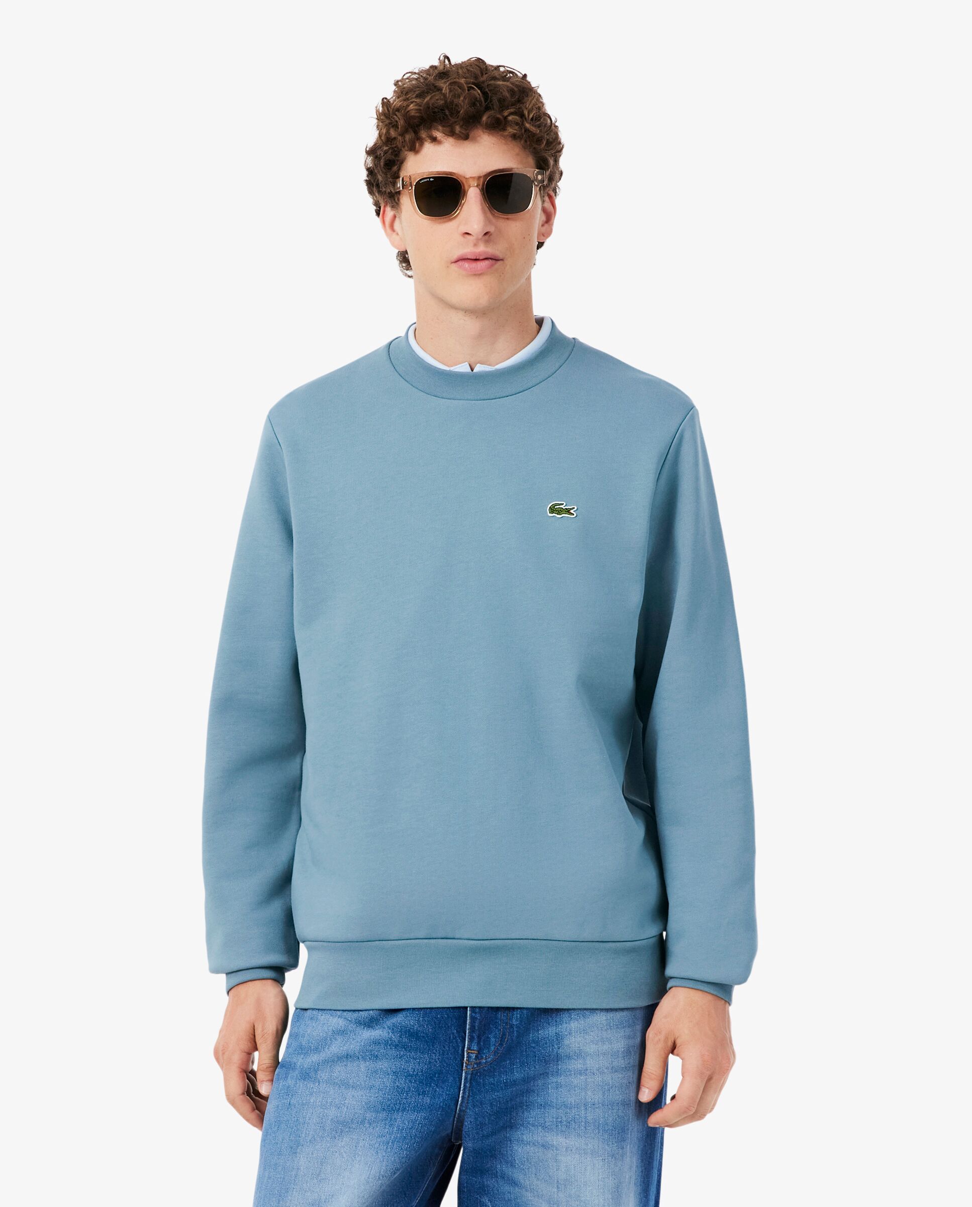 Sudaderas sin capucha de hombre - Lacoste - Azul anticuario Azul anticuario-1