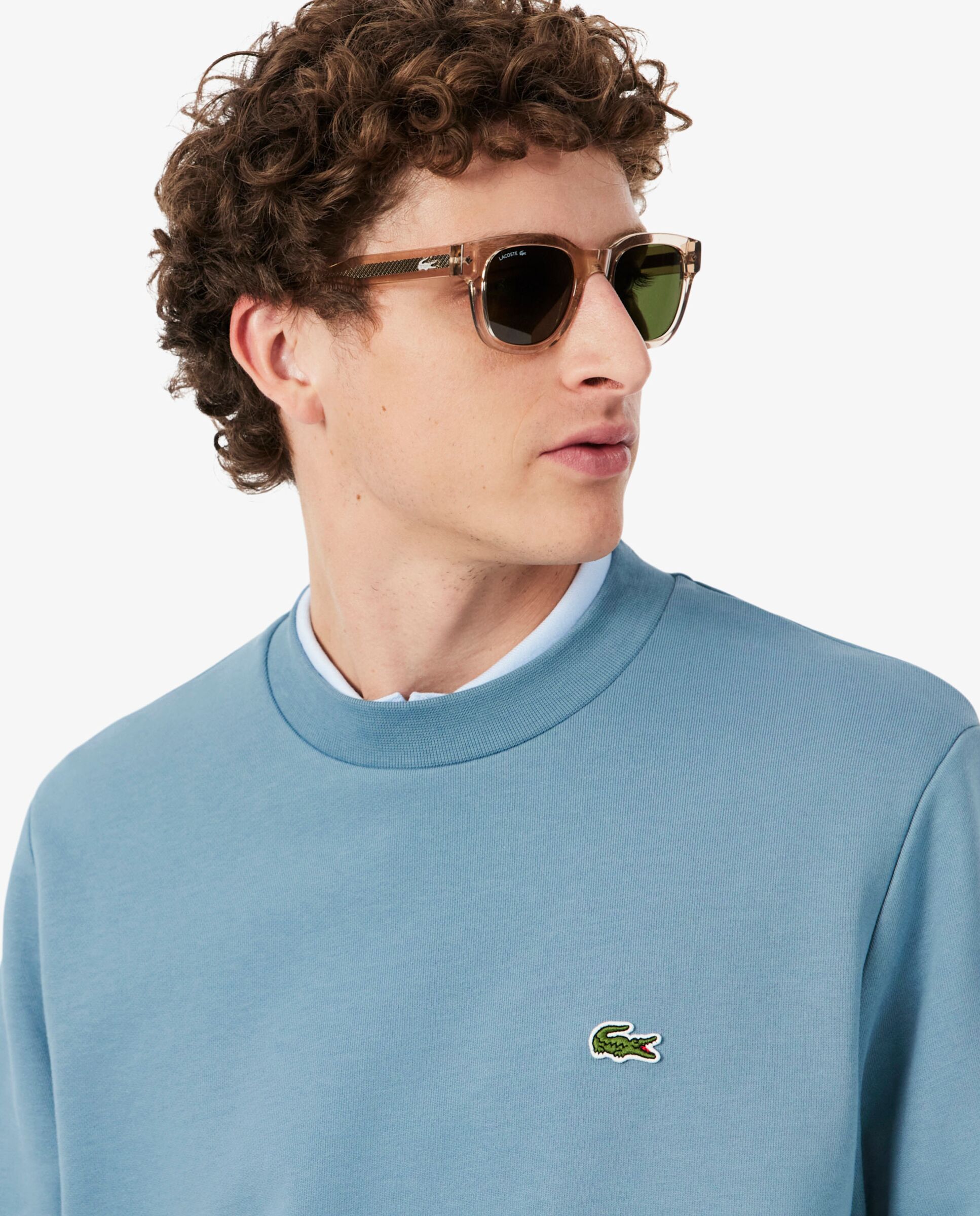 Sudaderas sin capucha de hombre - Lacoste - Azul anticuario Azul anticuario-3