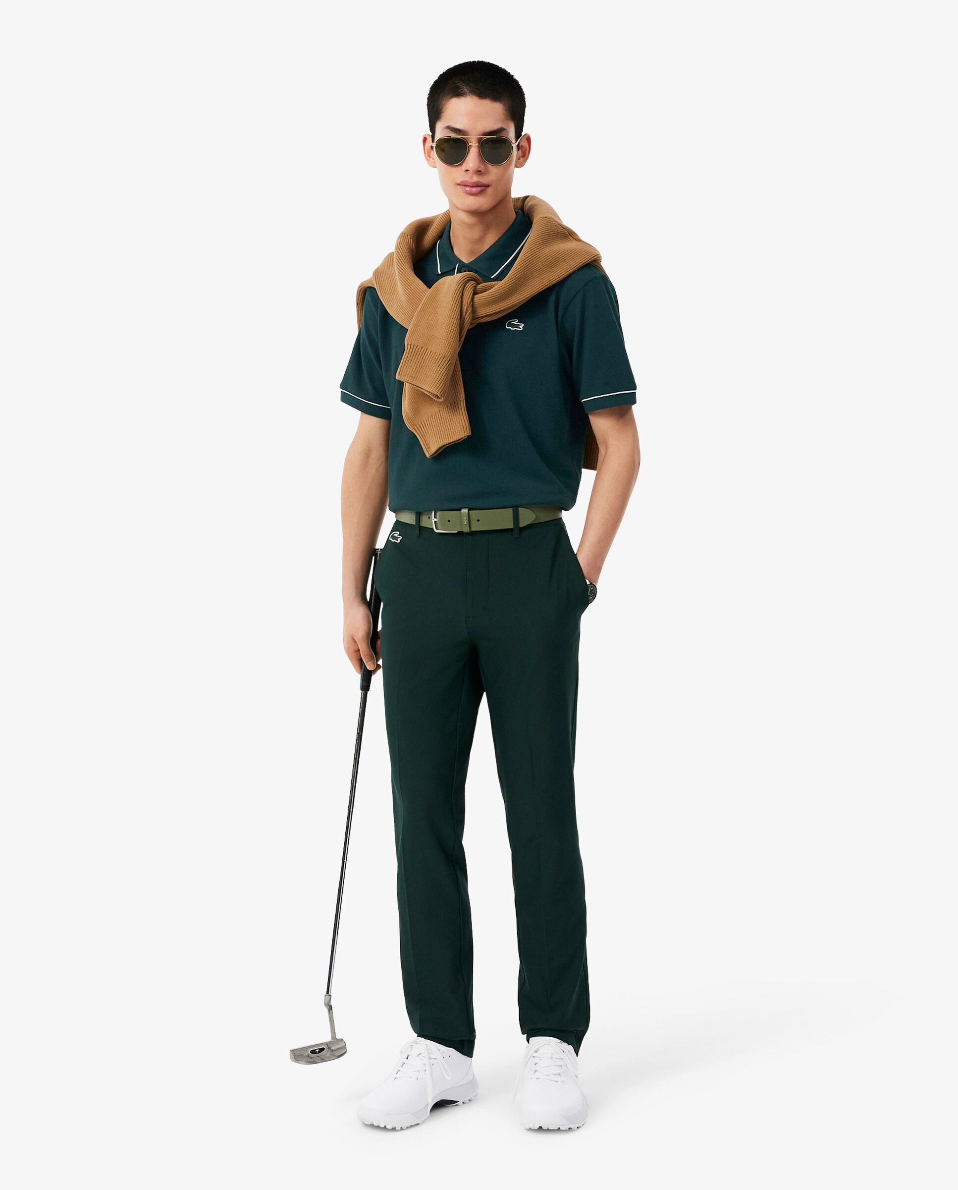 Polo de golf de minipiqué termorregulador de hombre Lacoste - Verde Verde-4