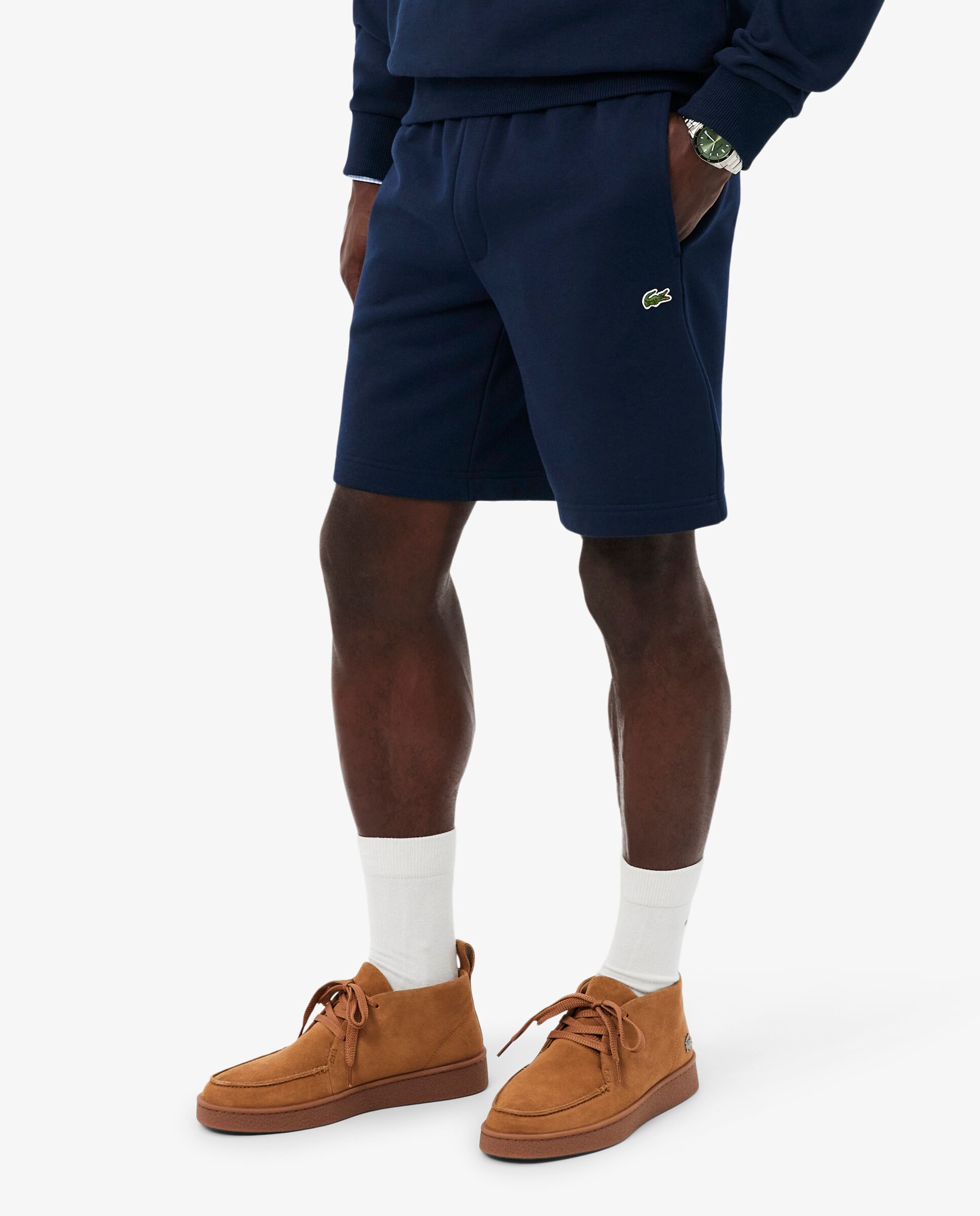 Bermudas de hombre corto de felpa en blanco - Lacoste - Azul marino Azul marino-3