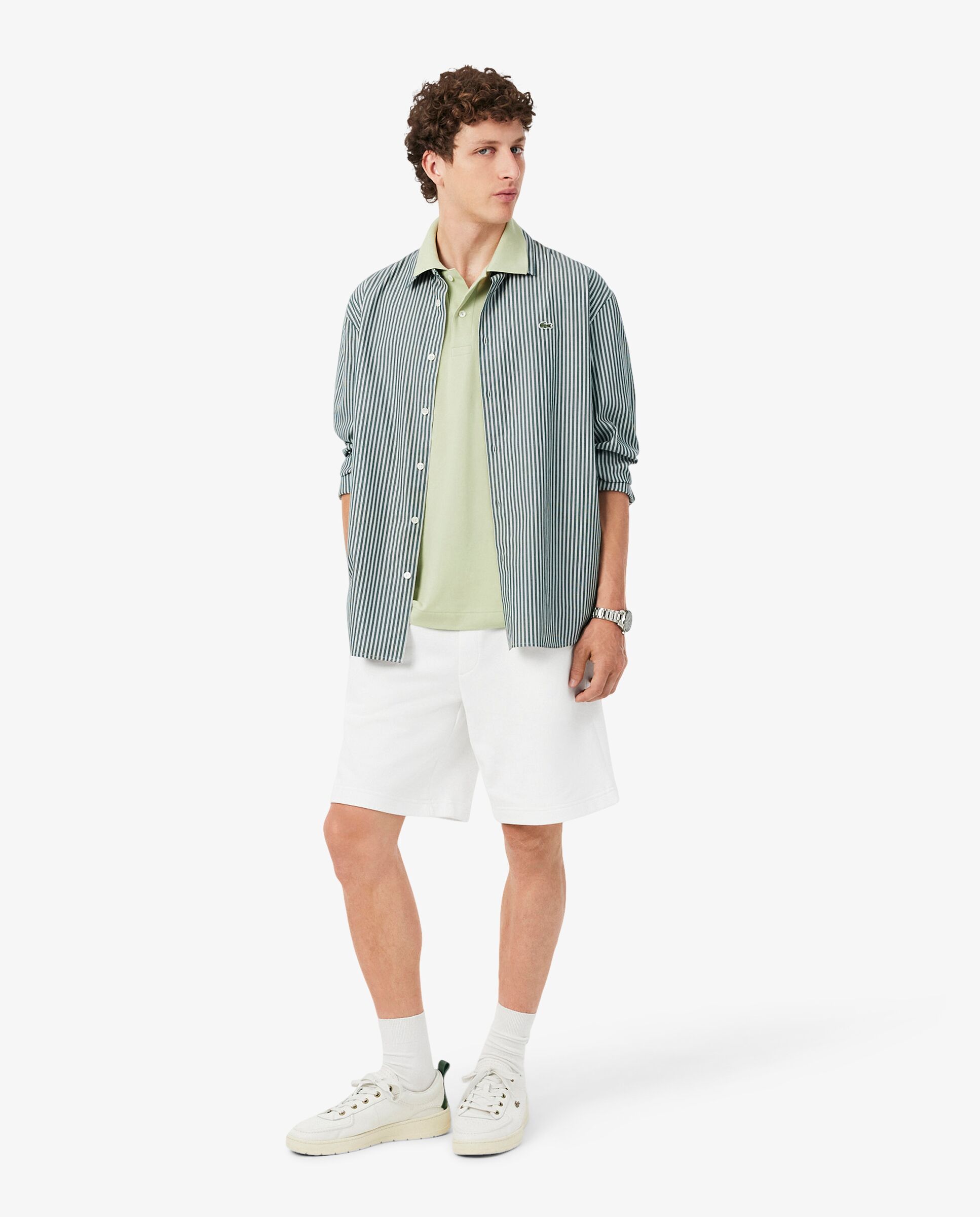 Bermudas de hombre corto de felpa en - Lacoste - Blanco Blanco-1