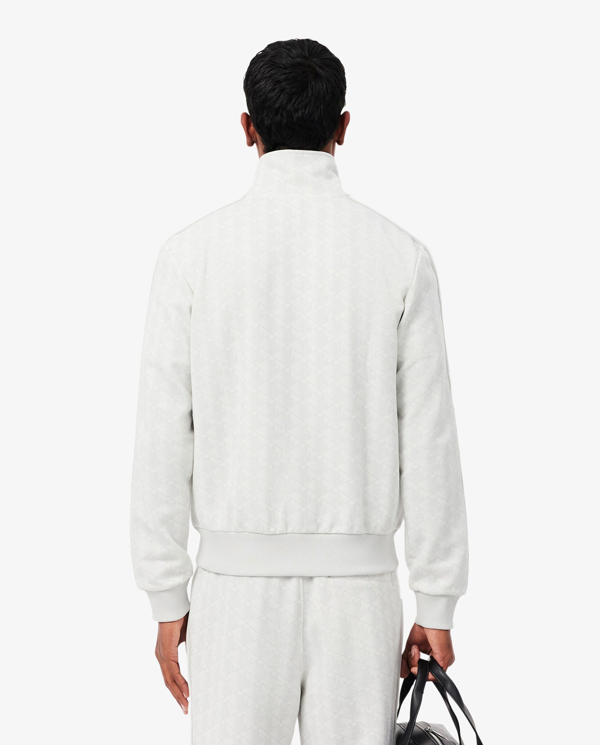 Chaqueta de hombre de chándal con cremallera de jacquard paris - Lacoste - Gris Gris-2