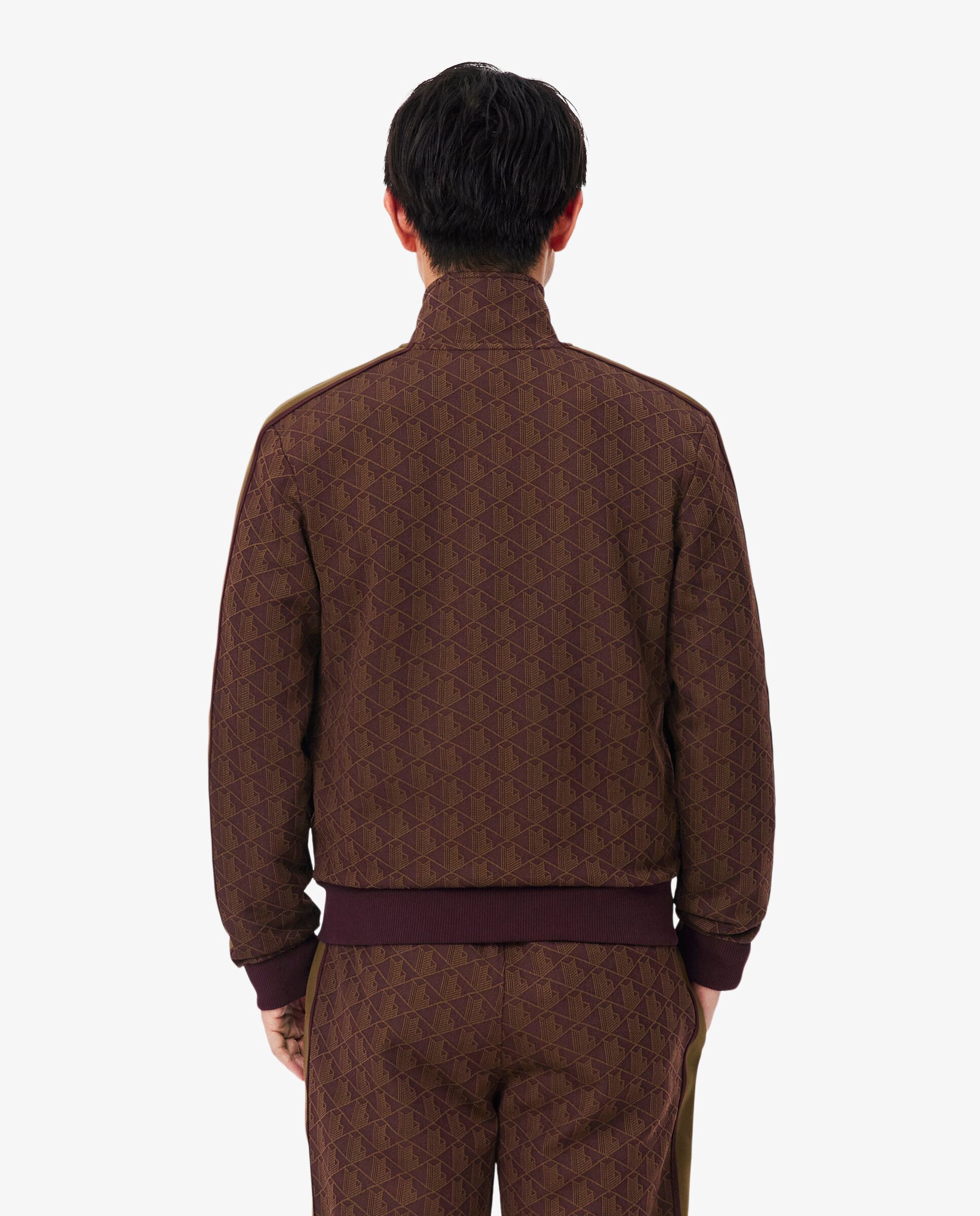 Chaqueta de hombre de chándal con cremallera de jacquard paris - Lacoste - Marrón Marrón-2