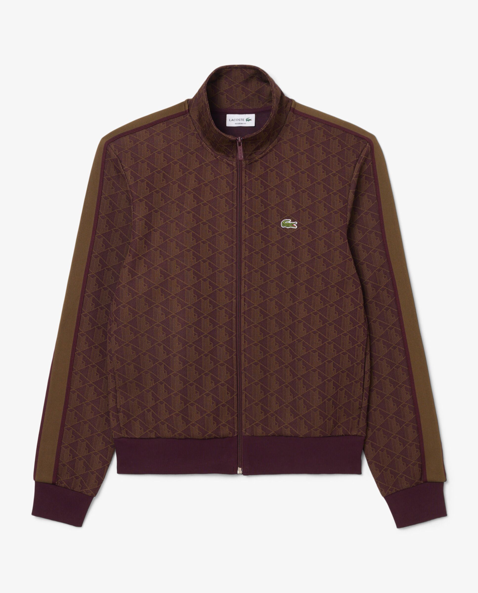 Chaqueta de hombre de chándal con cremallera de jacquard paris - Lacoste - Marrón Marrón-6