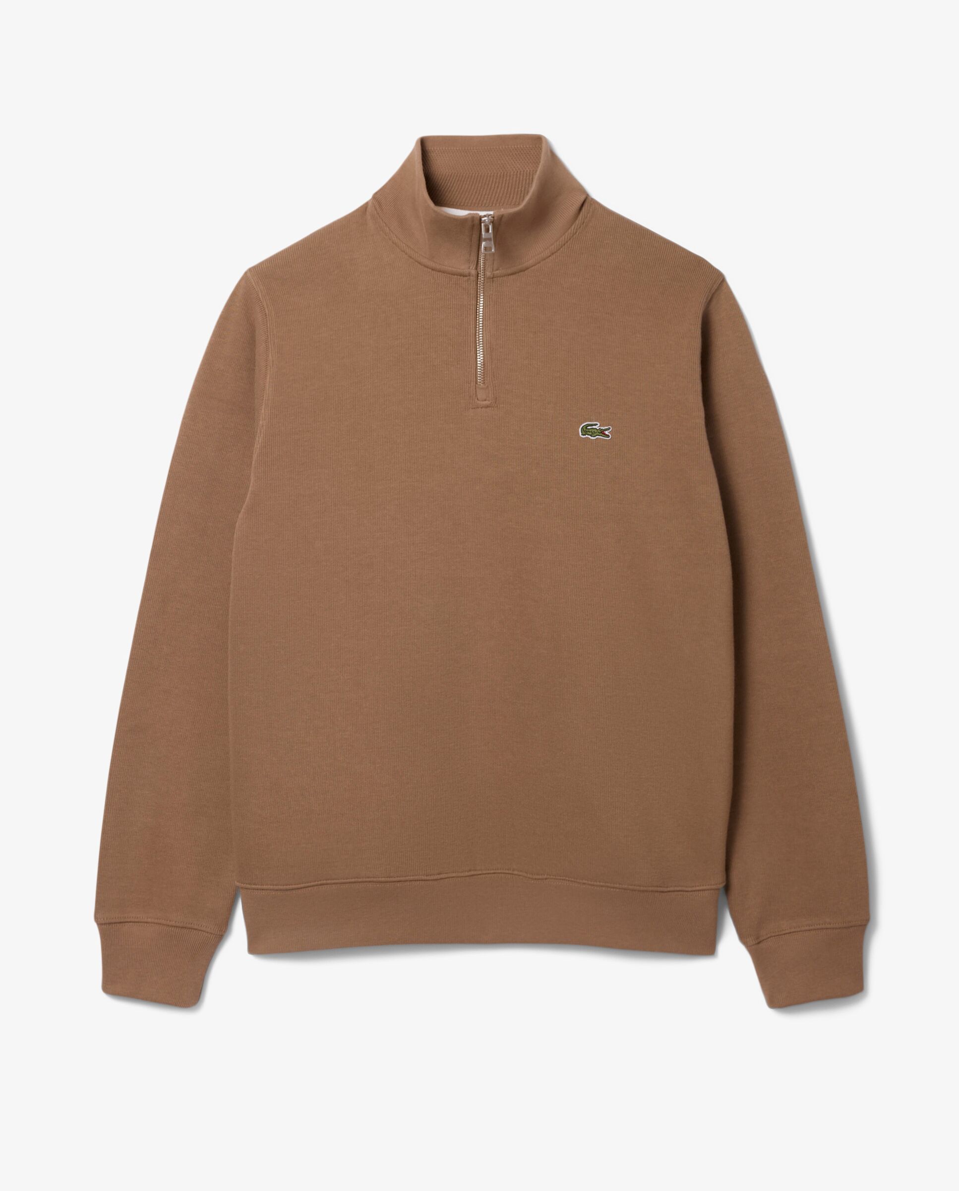 Sudadera de hombre de interlock con cuello alto y cremallera - Lacoste - Marrón Marrón-6