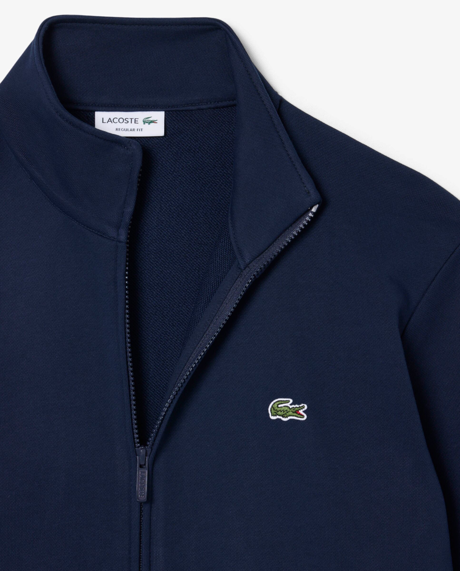 Sudadera de hombre con cremallera de felpa de algodón en azul - Lacoste - Azul marino Azul marino-5