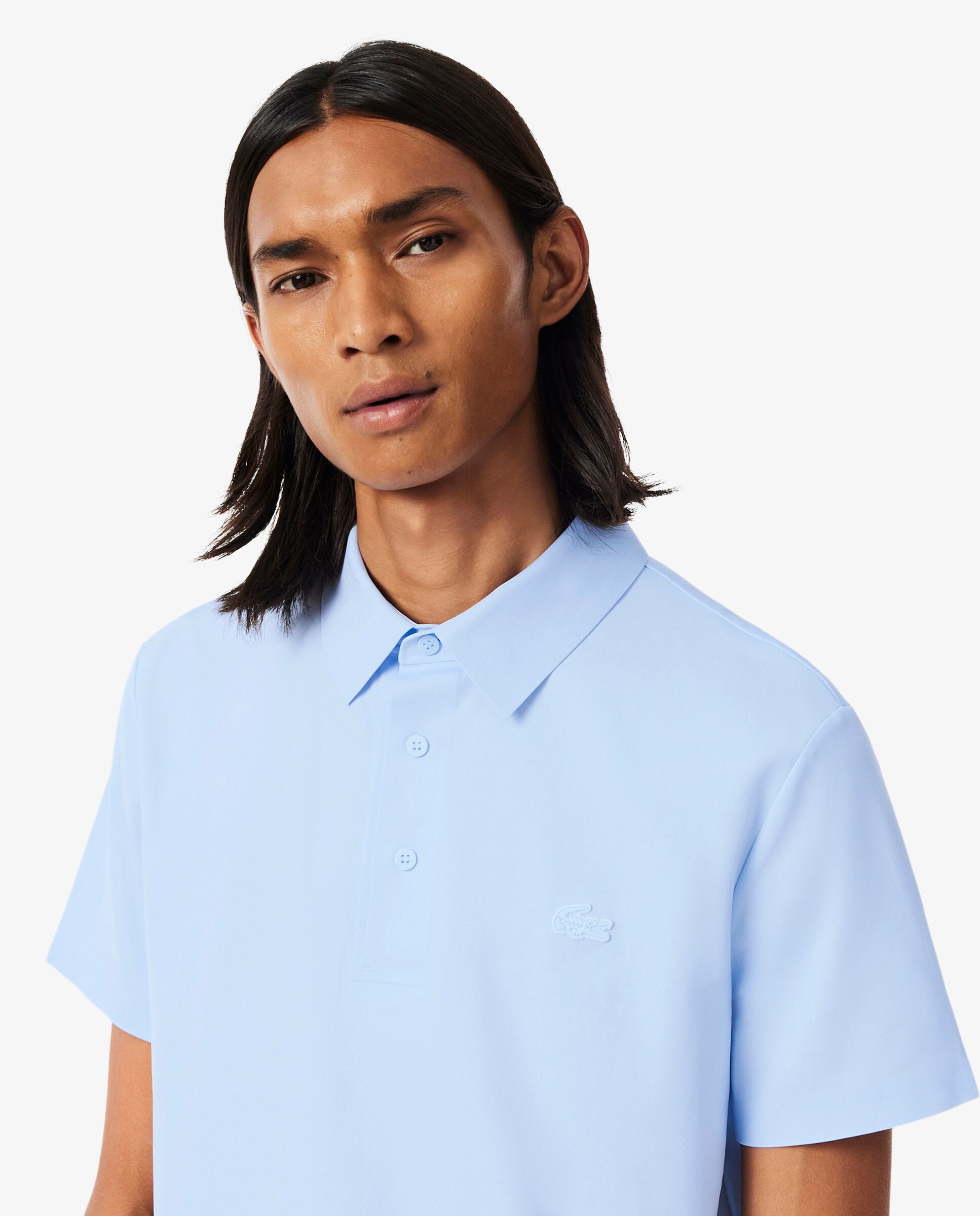 Polo de hombre de corte regular commuter de manga corta - Lacoste - Azul claro Azul claro-3