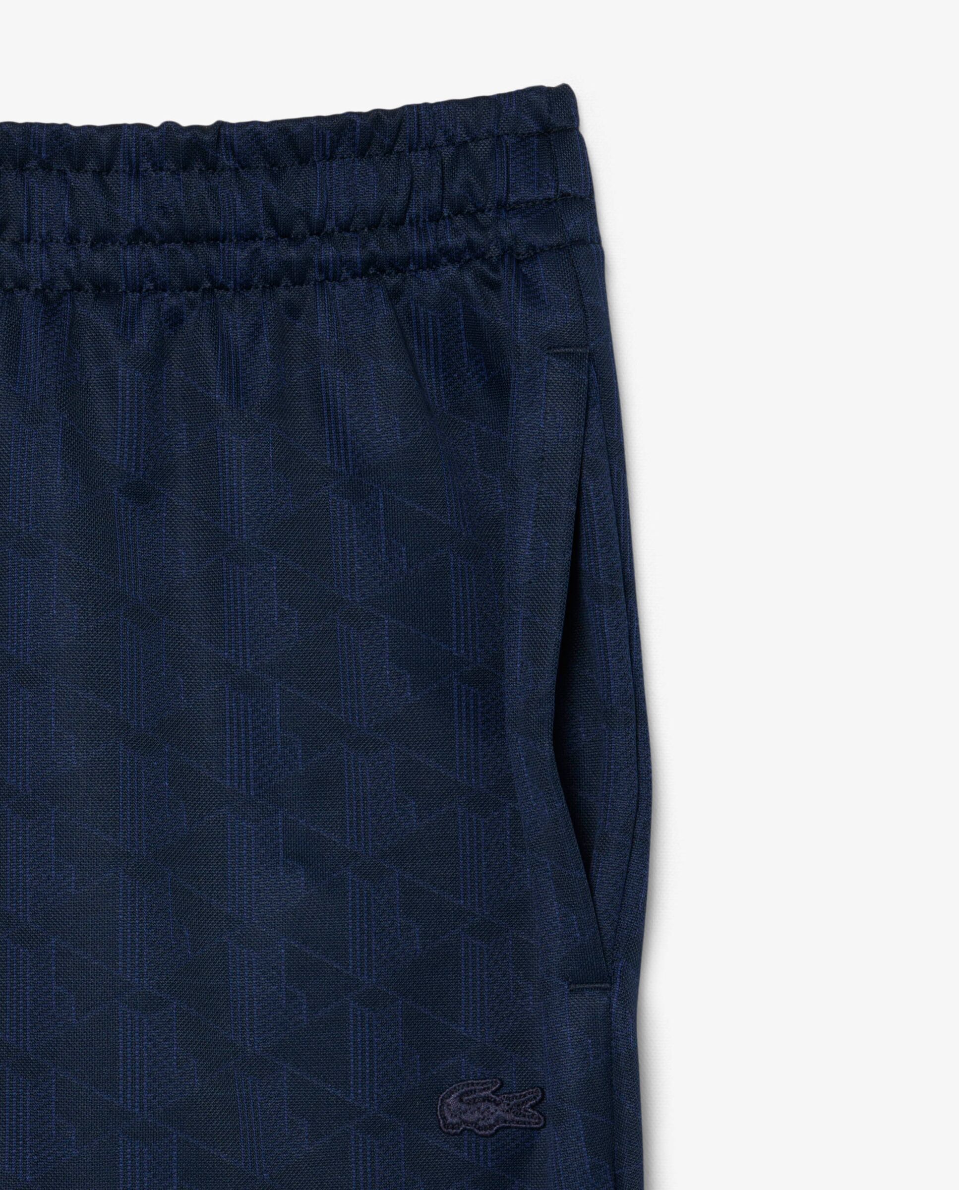 Bermudas de hombre de jacquard con monograma de corte regular en azul - Lacoste - Azul marino Azul marino-5