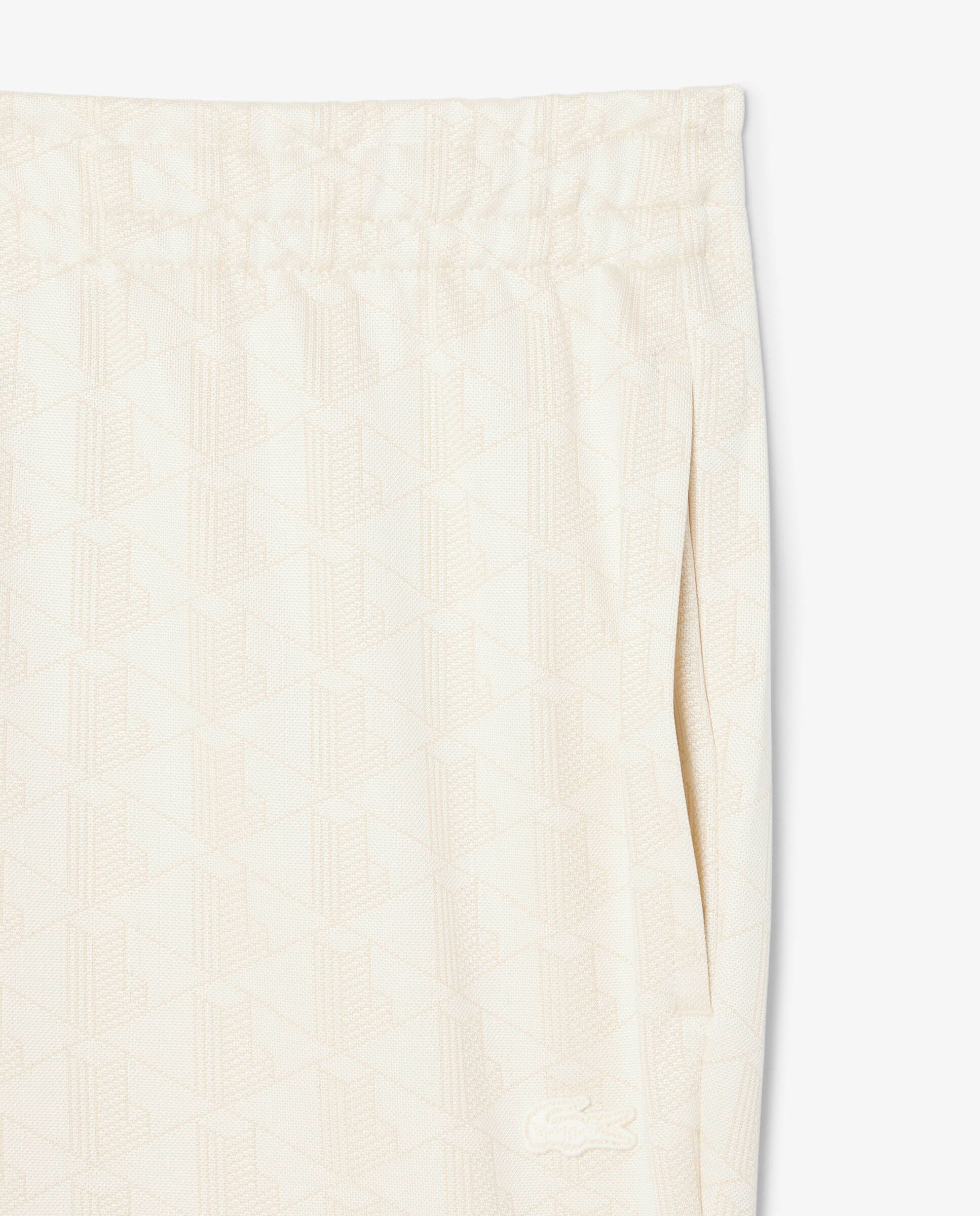 Bermudas de hombre de jacquard con monograma de corte regular en azul - Lacoste - Beige Beige-5