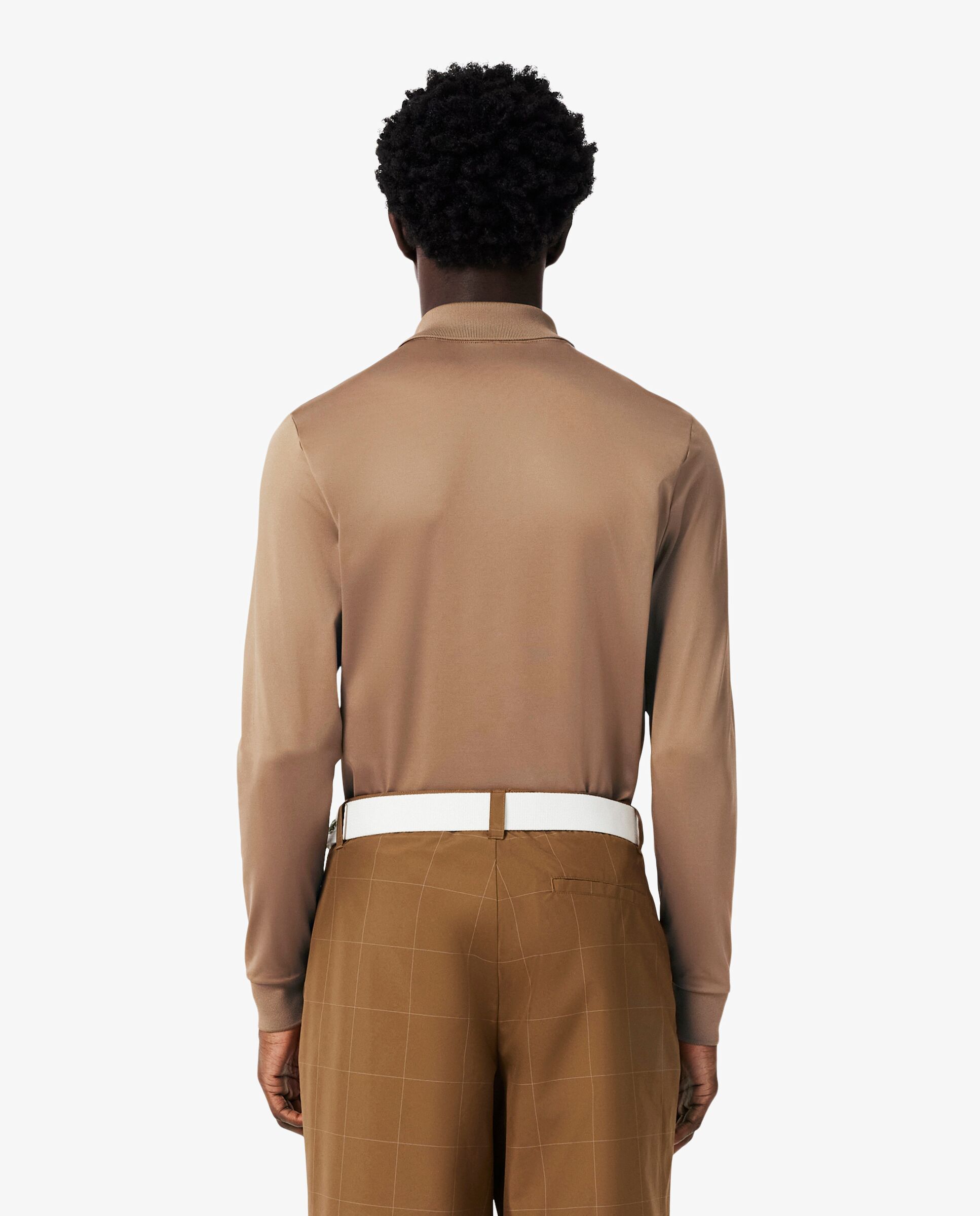 Polo de golf de manga larga y corte regular de hombre Ultra Dry Lacoste - Marrón Marrón-2