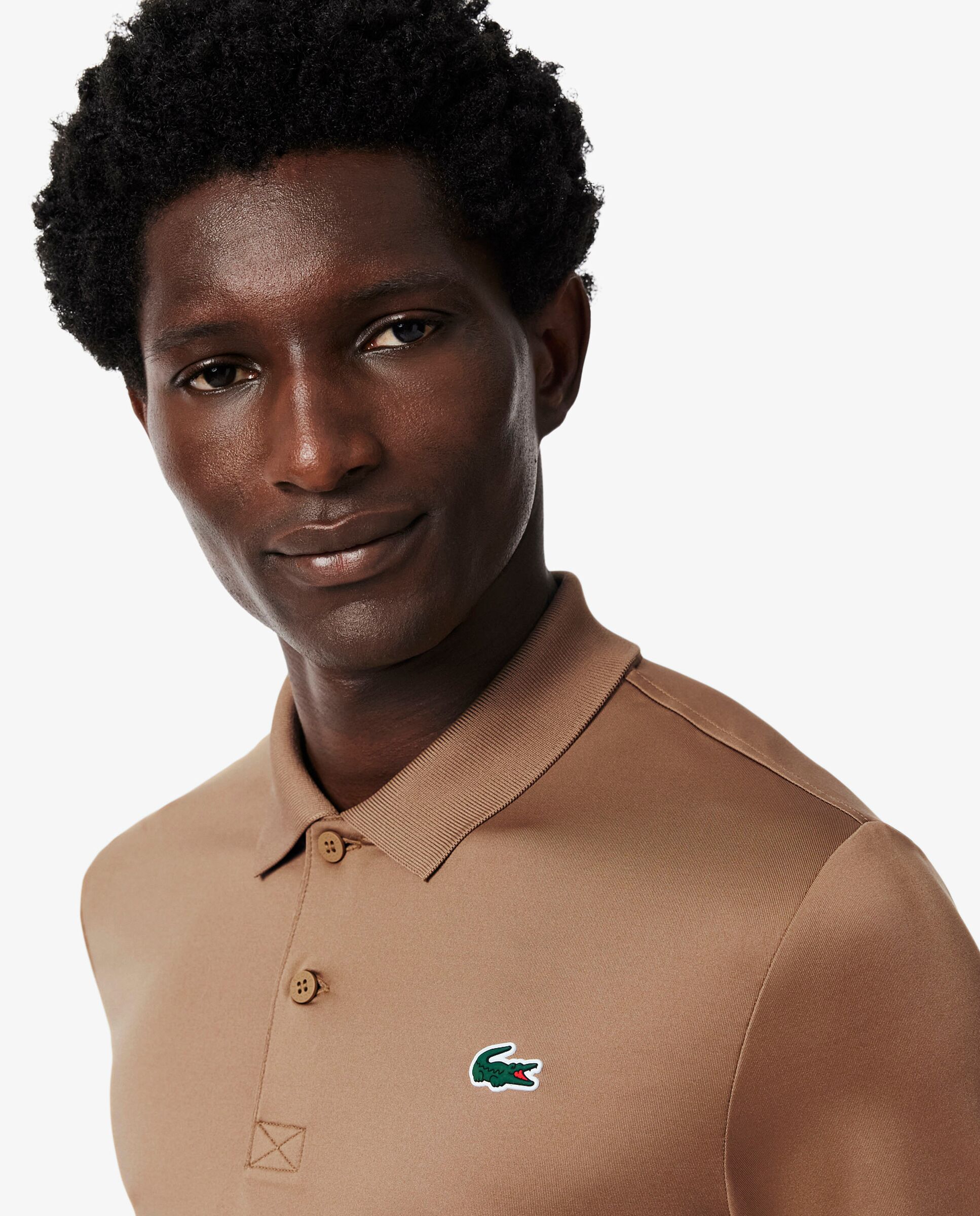 Polo de golf de manga larga y corte regular de hombre Ultra Dry Lacoste - Marrón Marrón-3