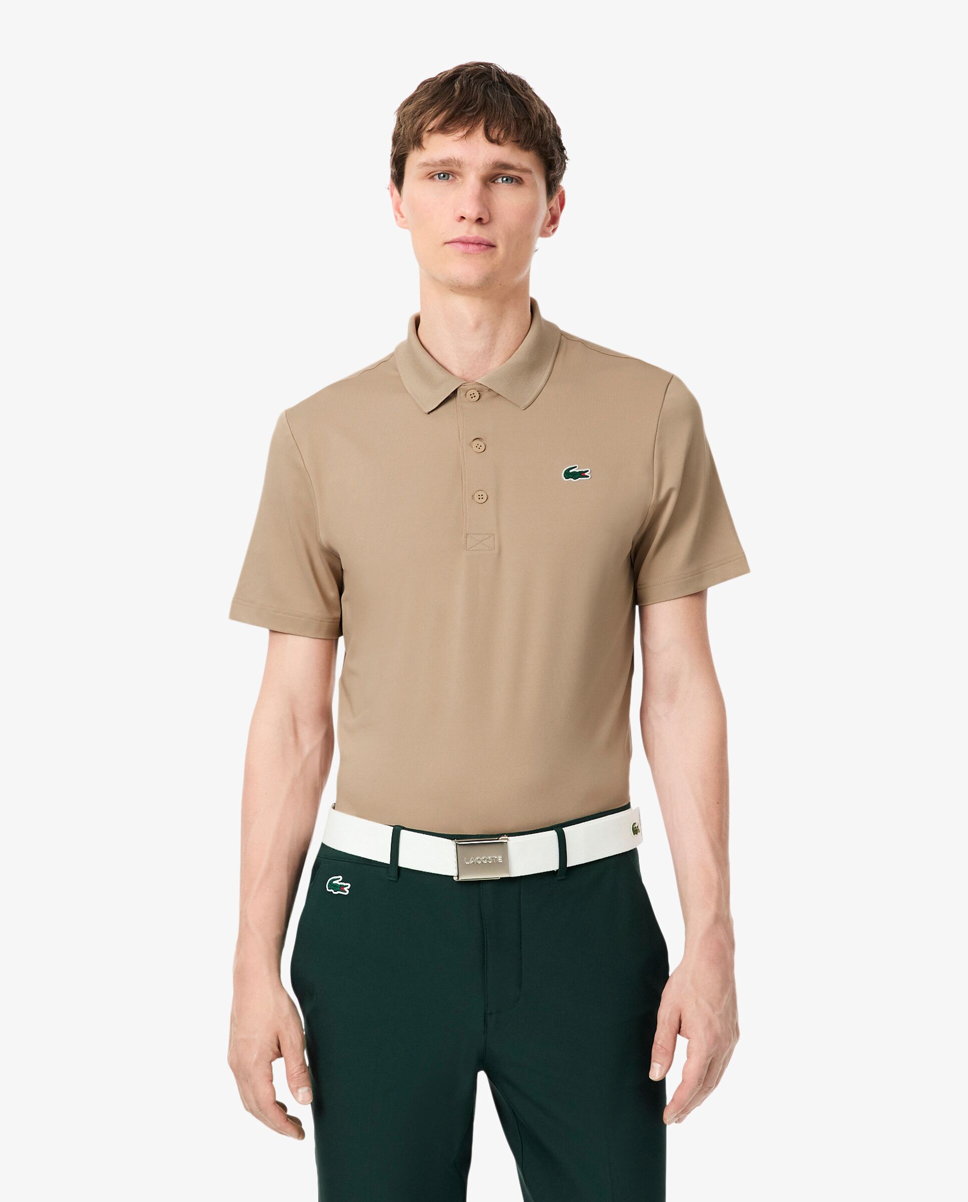 Polo de golf elástico de hombre Ultra-Dry Lacoste - Beige Beige-1