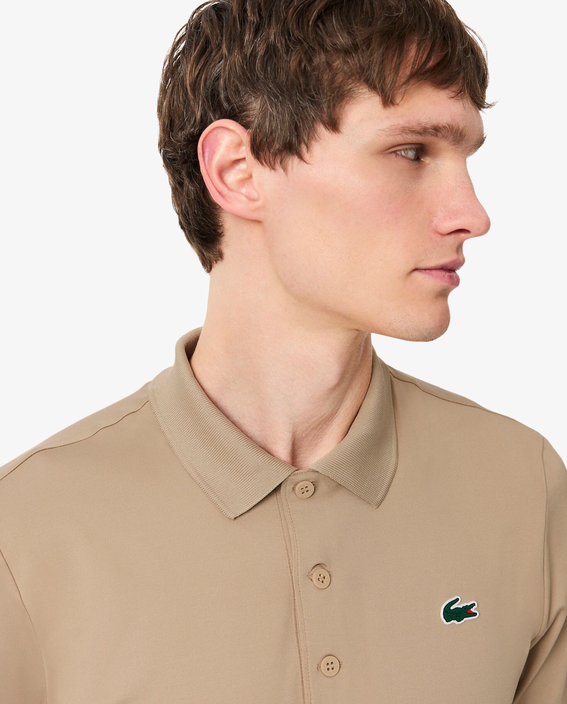 Polo de golf elástico de hombre Ultra-Dry Lacoste - Beige Beige-3