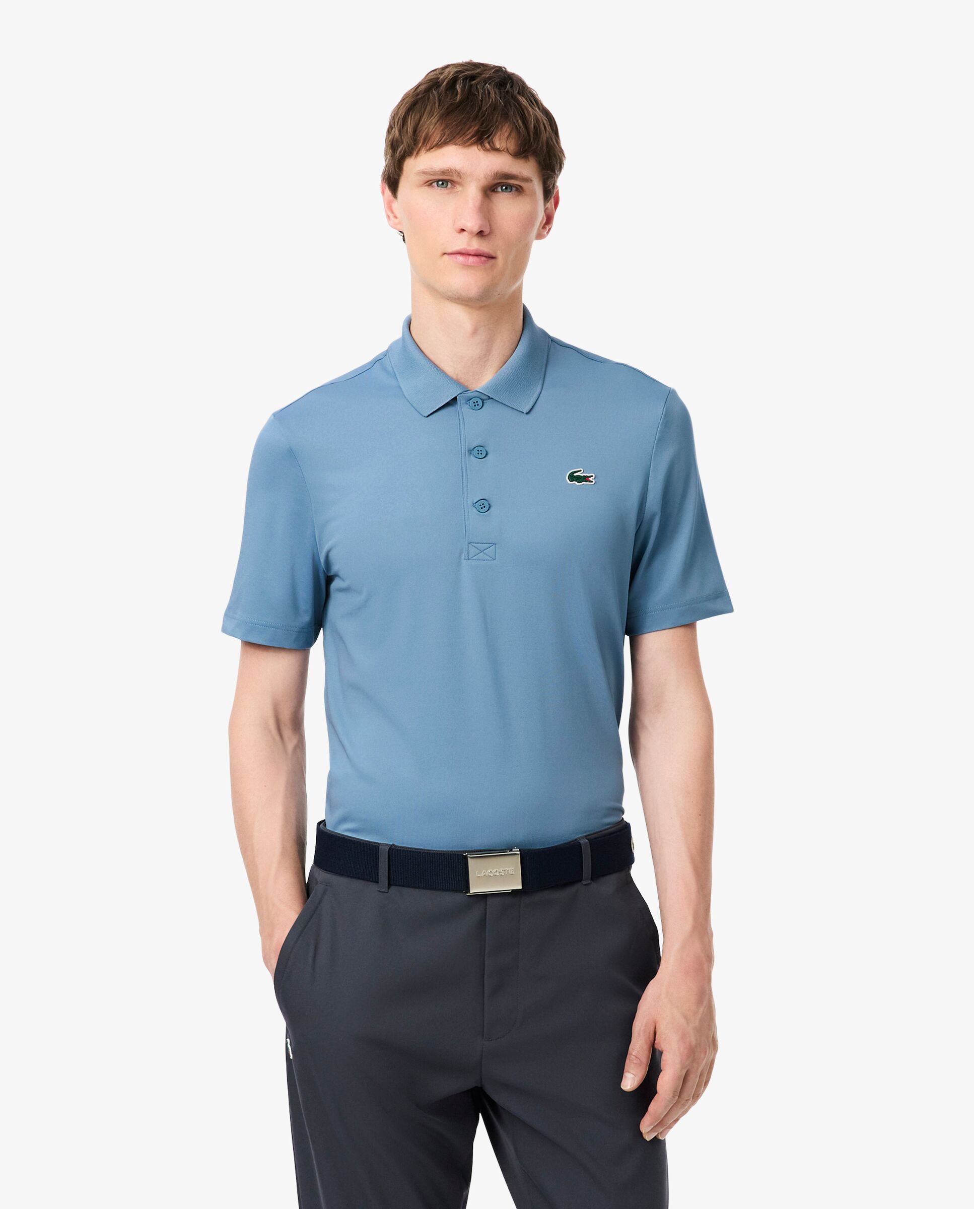 Polo de golf elástico de hombre Ultra-Dry Lacoste - Azul anticuario Azul anticuario-1