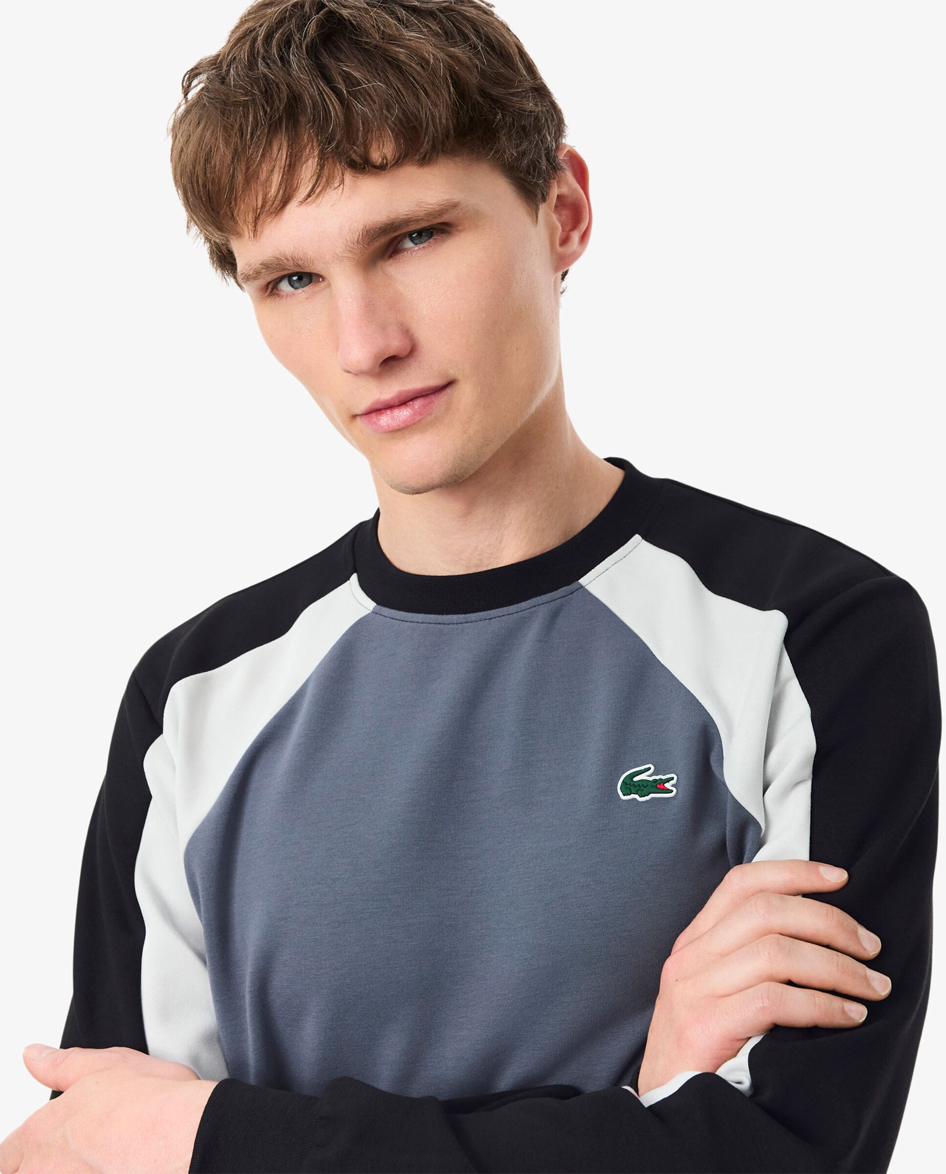 Sudadera de hombre deportiva con bloques de color en - Lacoste - Negro Negro-3