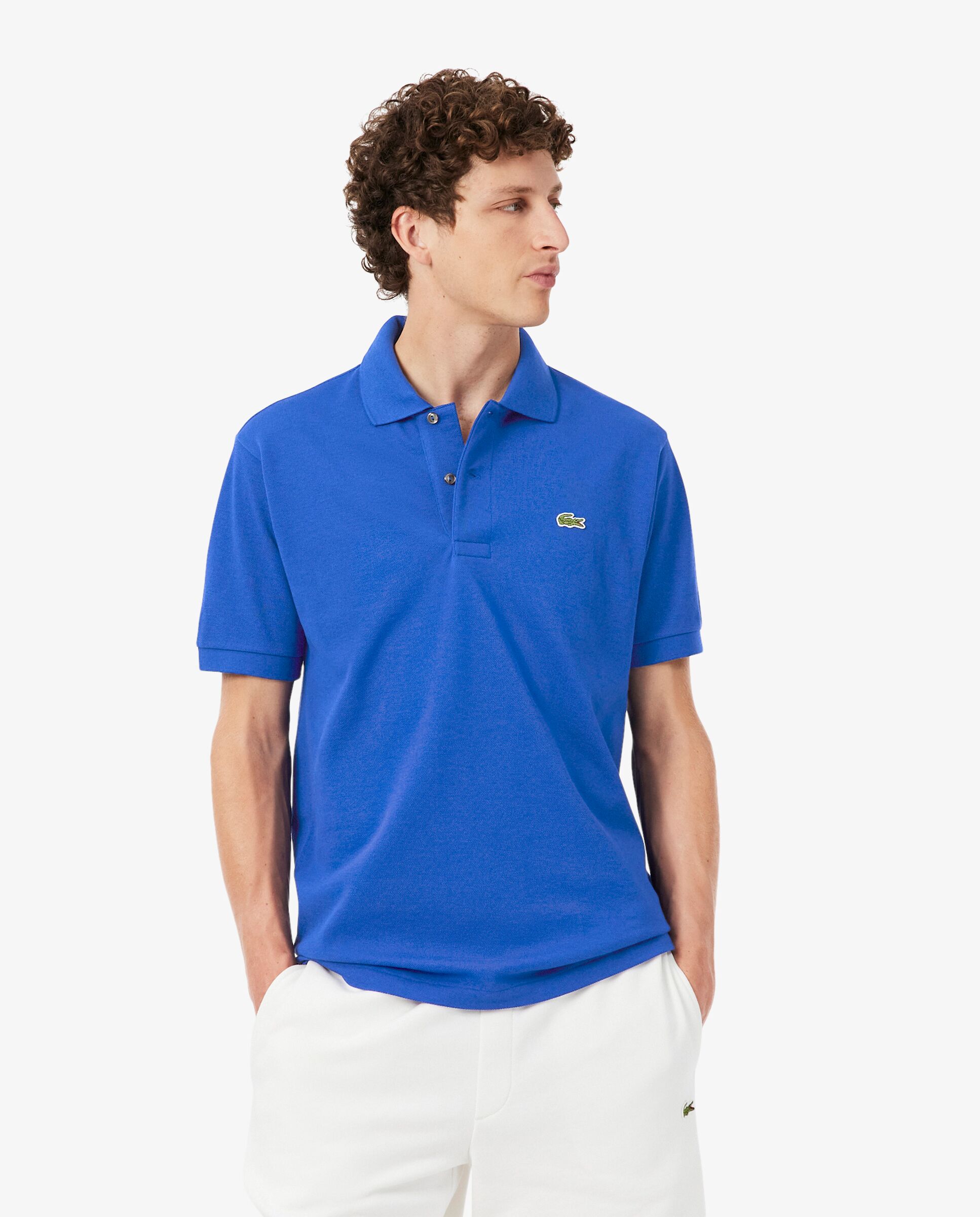 Polo de hombre jaspeado de corte clásico de manga corta - Lacoste - Azul Océano Azul Océano-1