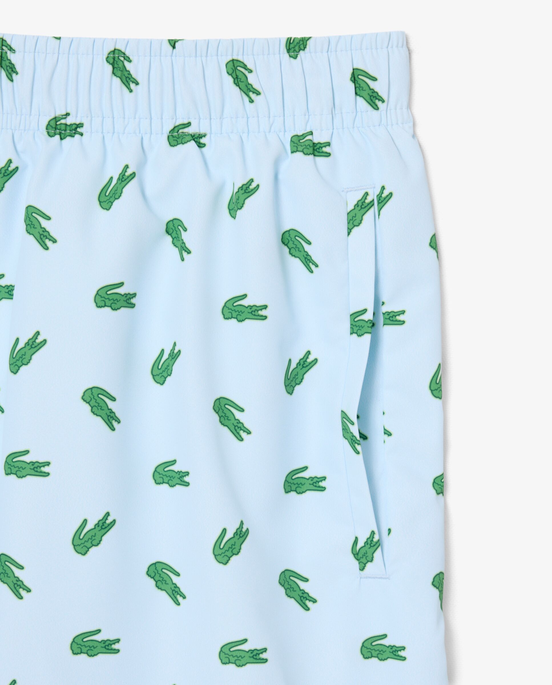 Short de baño de largo medio con estampado de cocodrilos en rose pale - Lacoste - Azul claro Azul claro-5