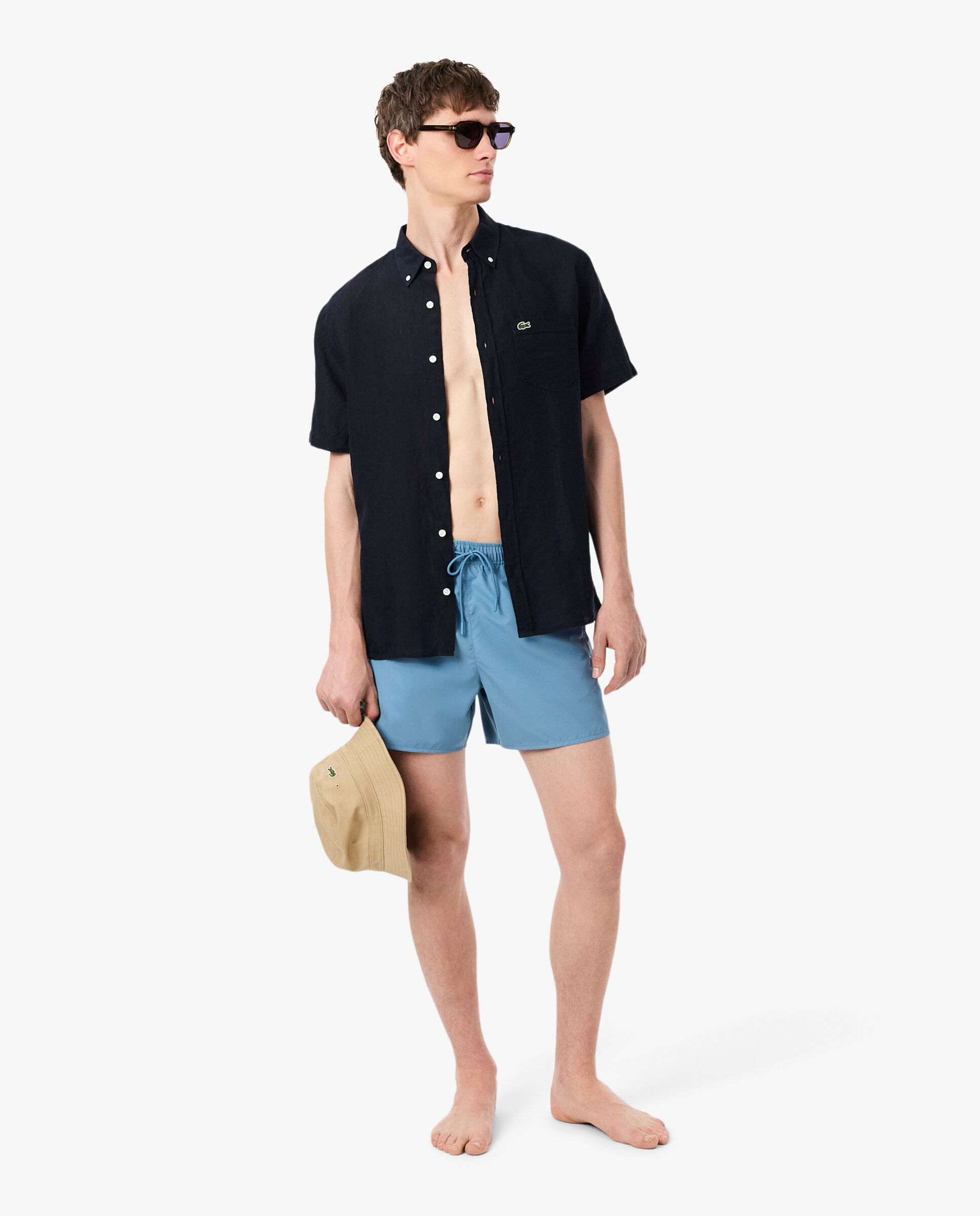 Bañadores boxer de hombre de poliéster - Lacoste - Azul Azul-4
