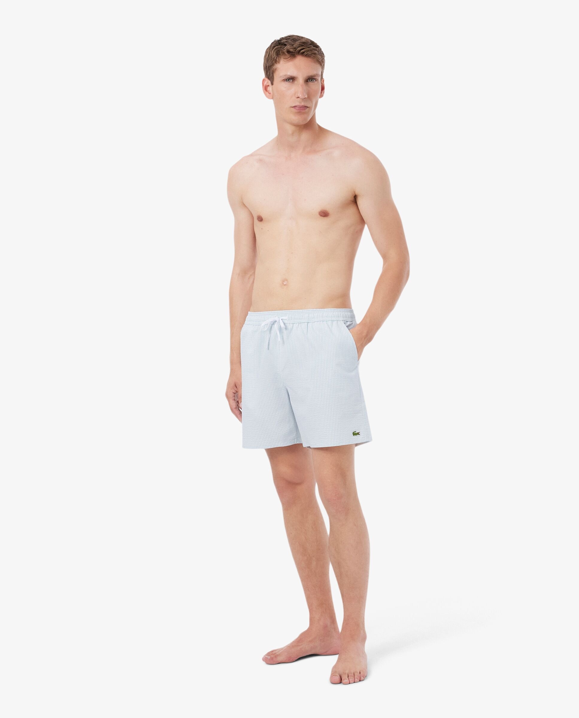 Short de baño de largo medio - Lacoste - Blanco Blanco-1