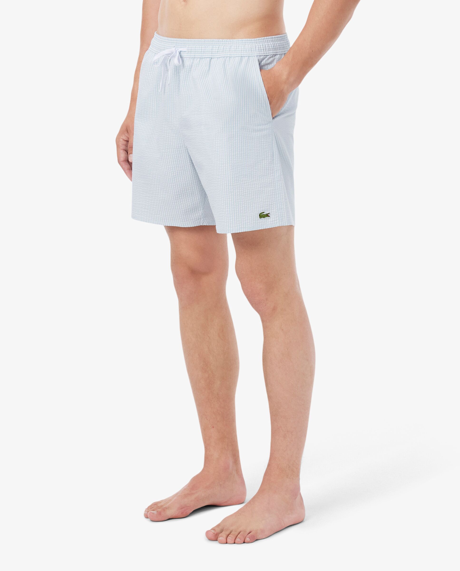 Short de baño de largo medio - Lacoste - Blanco Blanco-3
