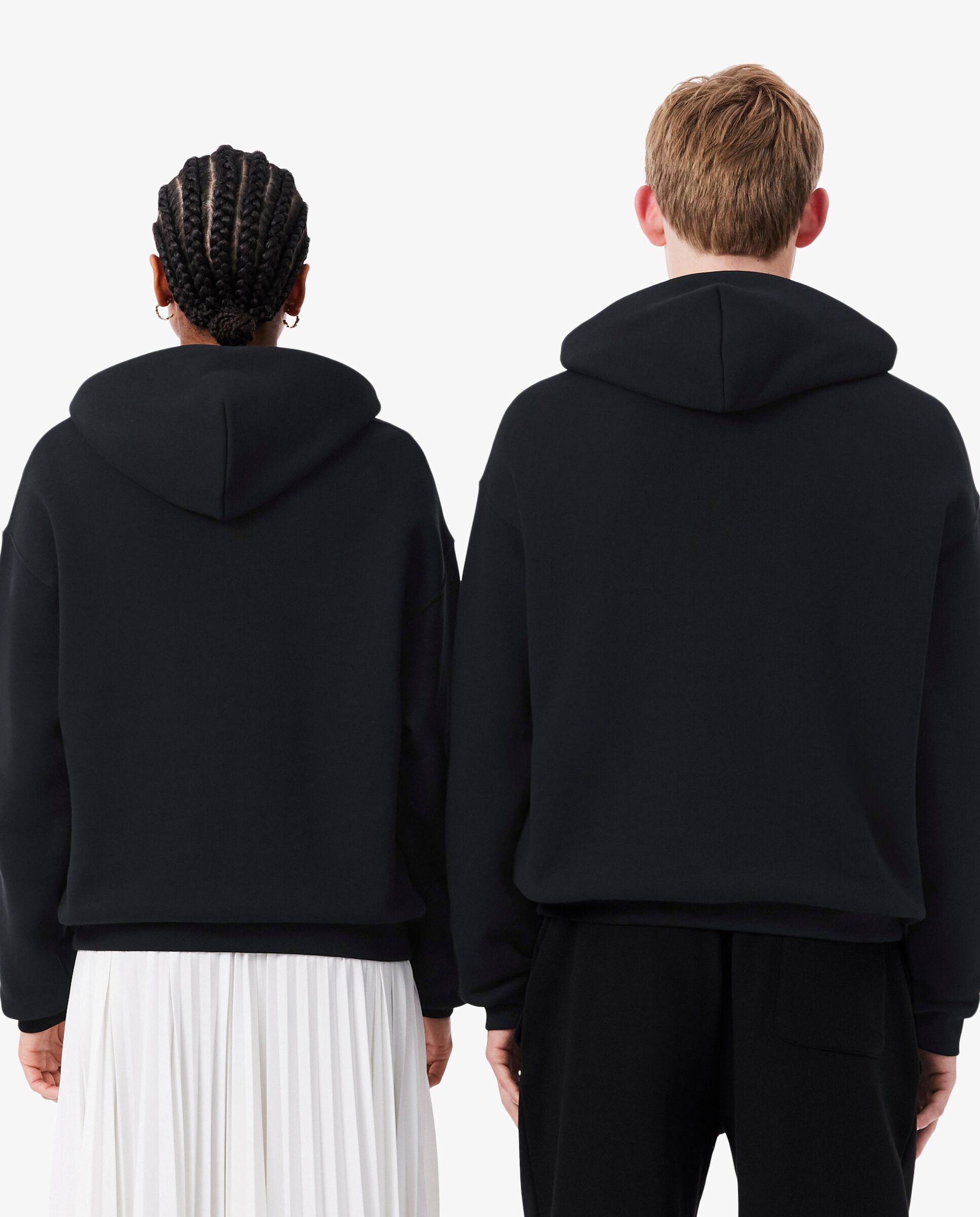 Sudadera unisex con capucha de felpa gruesa - Lacoste - Negro Negro-2