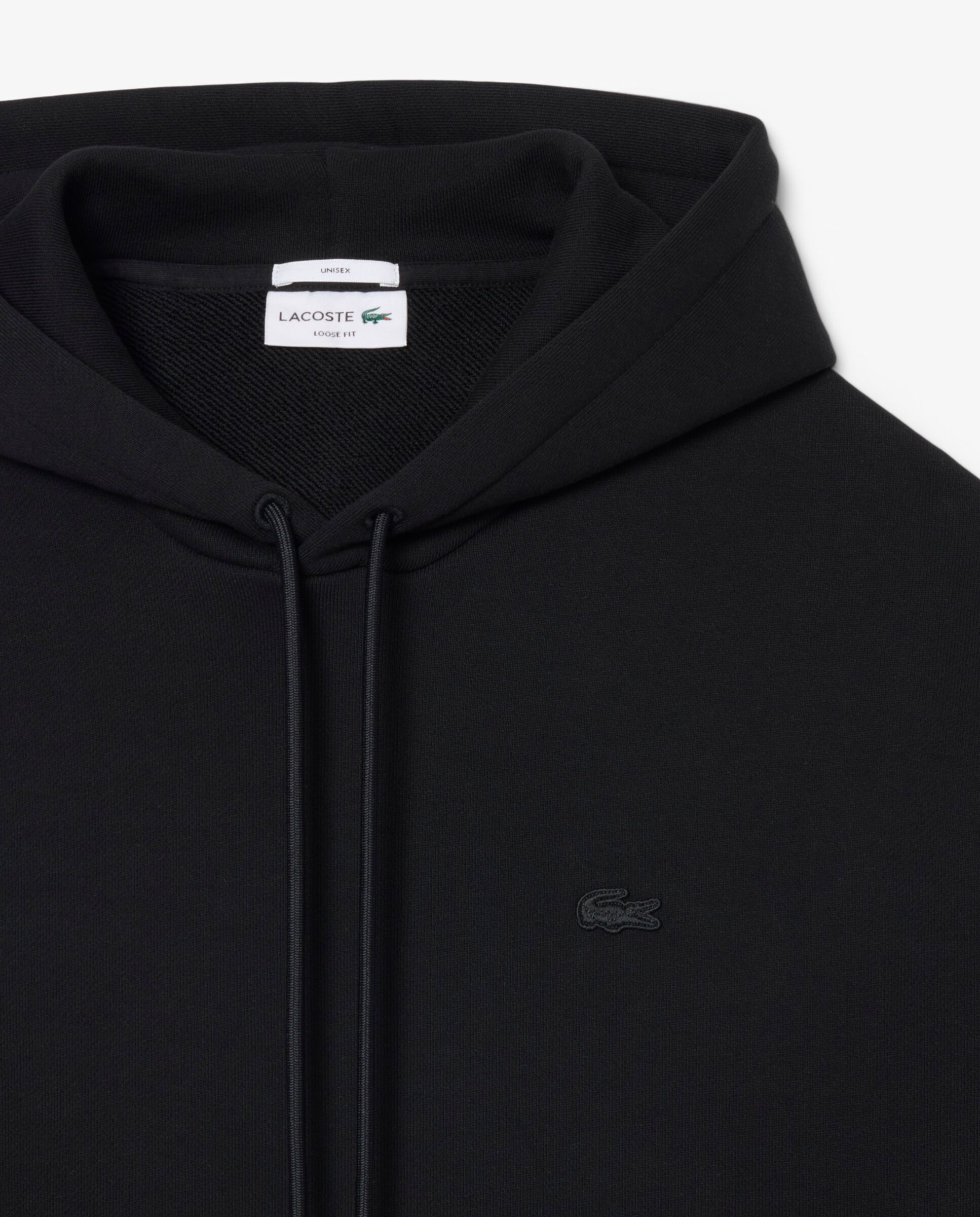 Sudadera unisex con capucha de felpa gruesa - Lacoste - Negro Negro-5