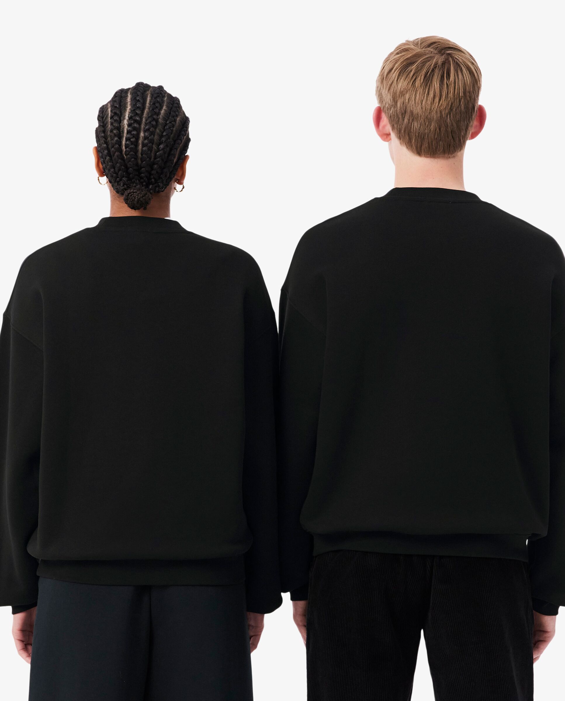 Sudadera de hombre de felpa gruesa de corte amplio - Lacoste - Negro Negro-2