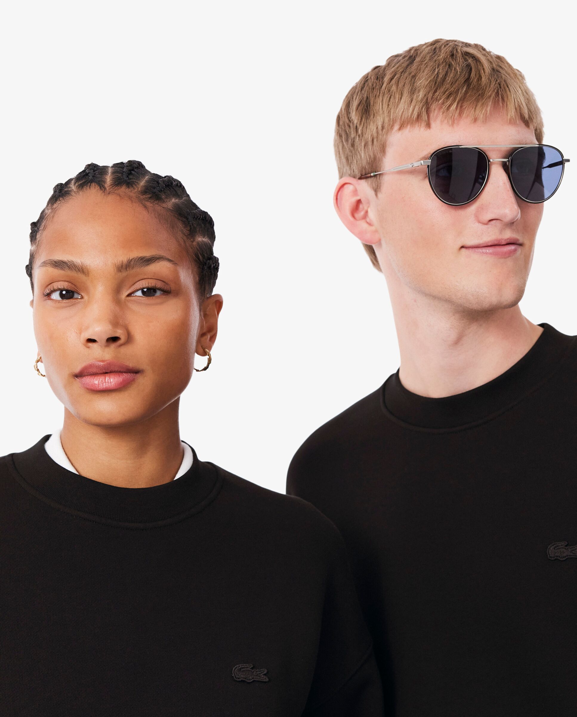 Sudadera de hombre de felpa gruesa de corte amplio - Lacoste - Negro Negro-3
