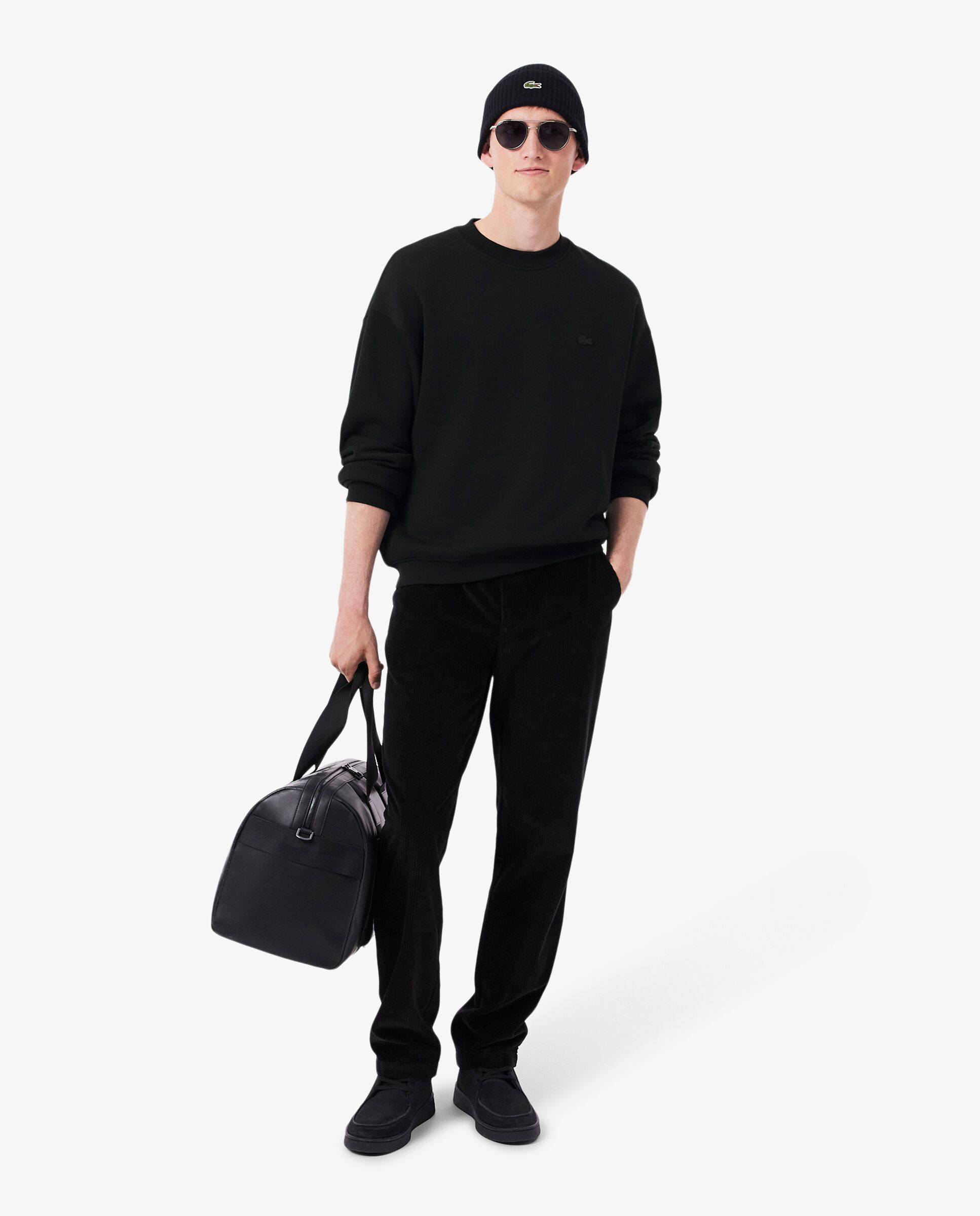 Sudadera de hombre de felpa gruesa de corte amplio - Lacoste - Negro Negro-4