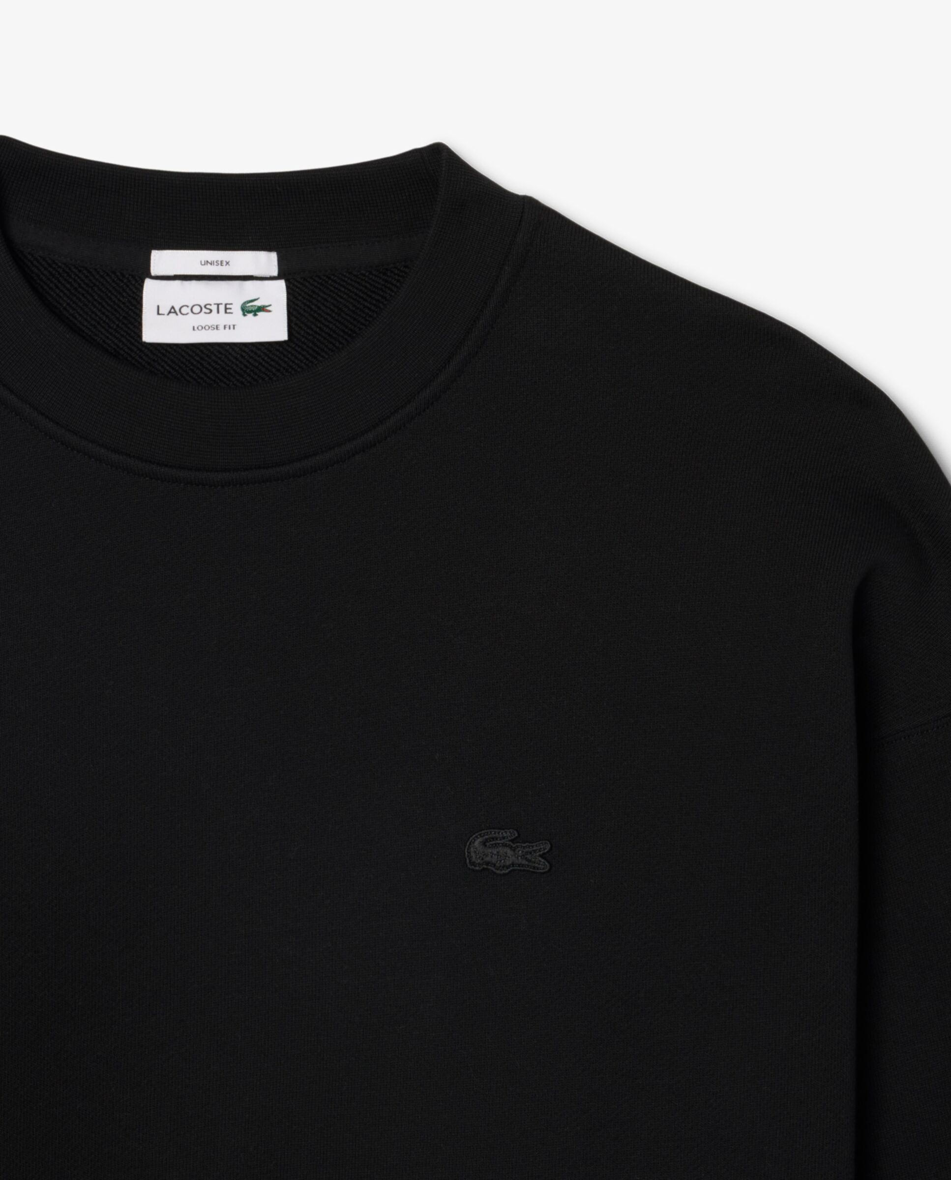 Sudadera de hombre de felpa gruesa de corte amplio - Lacoste - Negro Negro-5