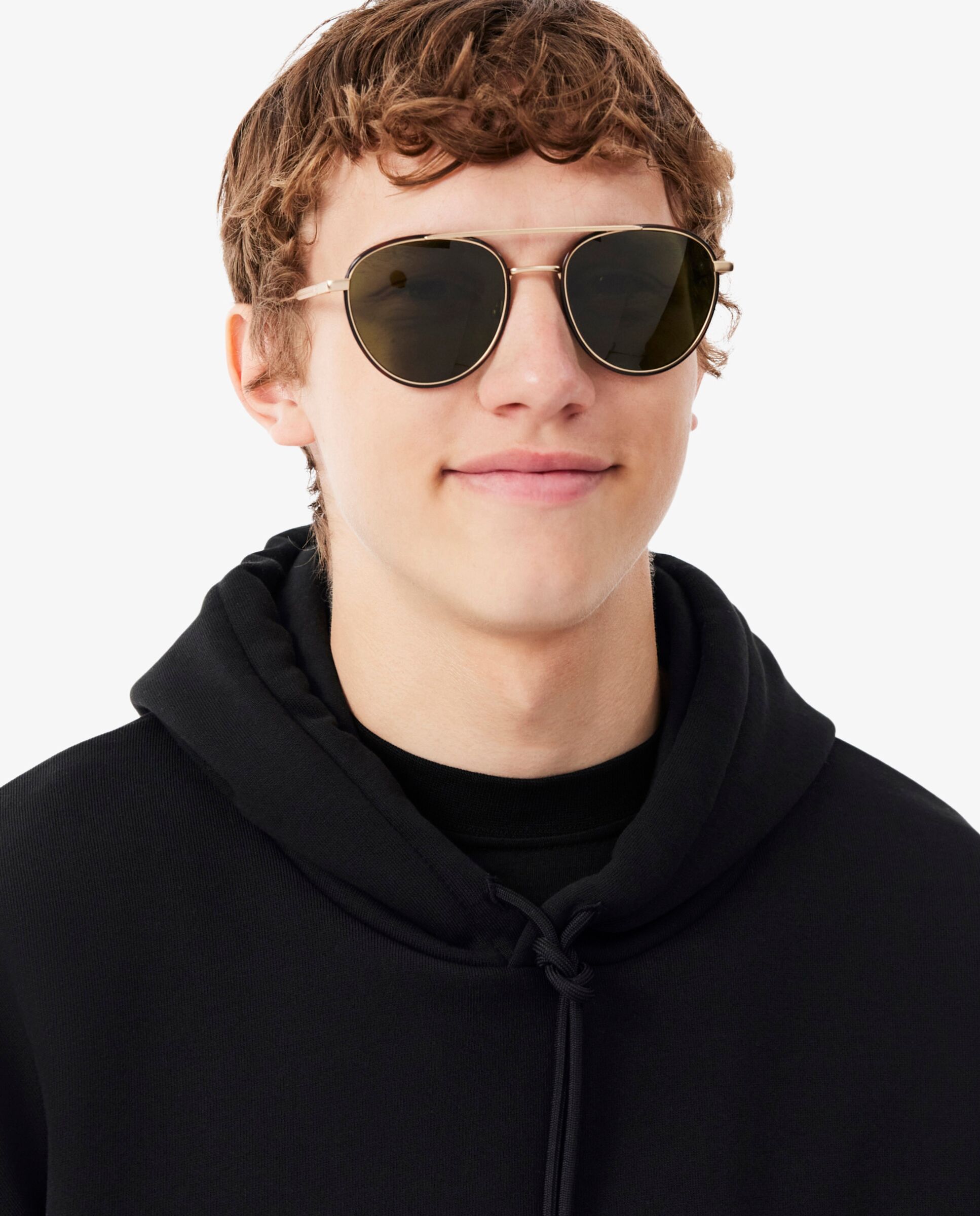 Sudadera de hombre con capucha de felpa en - Lacoste - Negro Negro-3