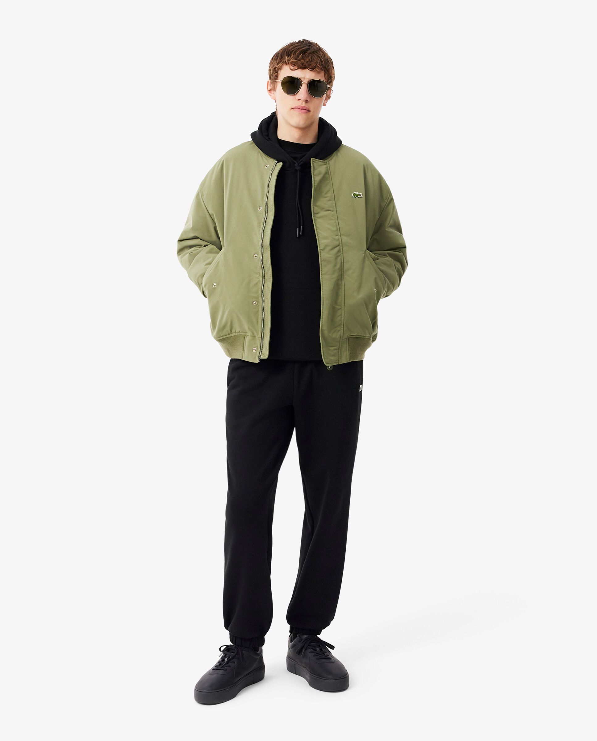 Sudadera de hombre con capucha de felpa en - Lacoste - Negro Negro-4