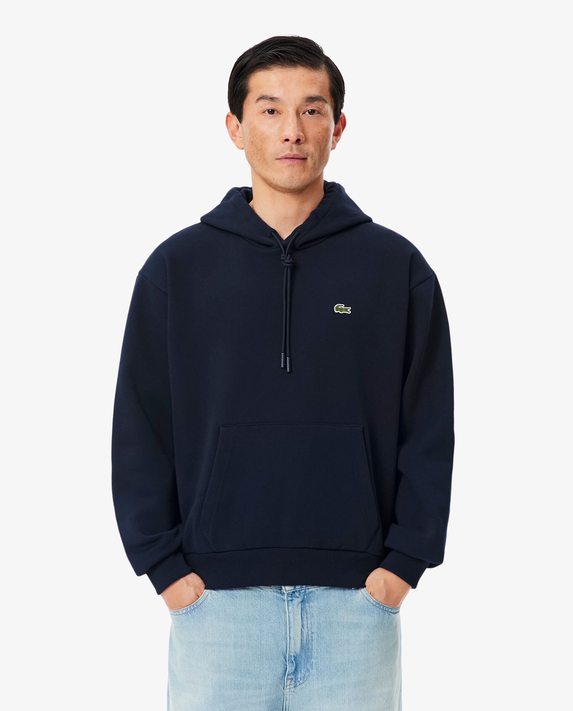 Sudadera de hombre con capucha de felpa en negro - Lacoste - Azul marino Azul marino-1