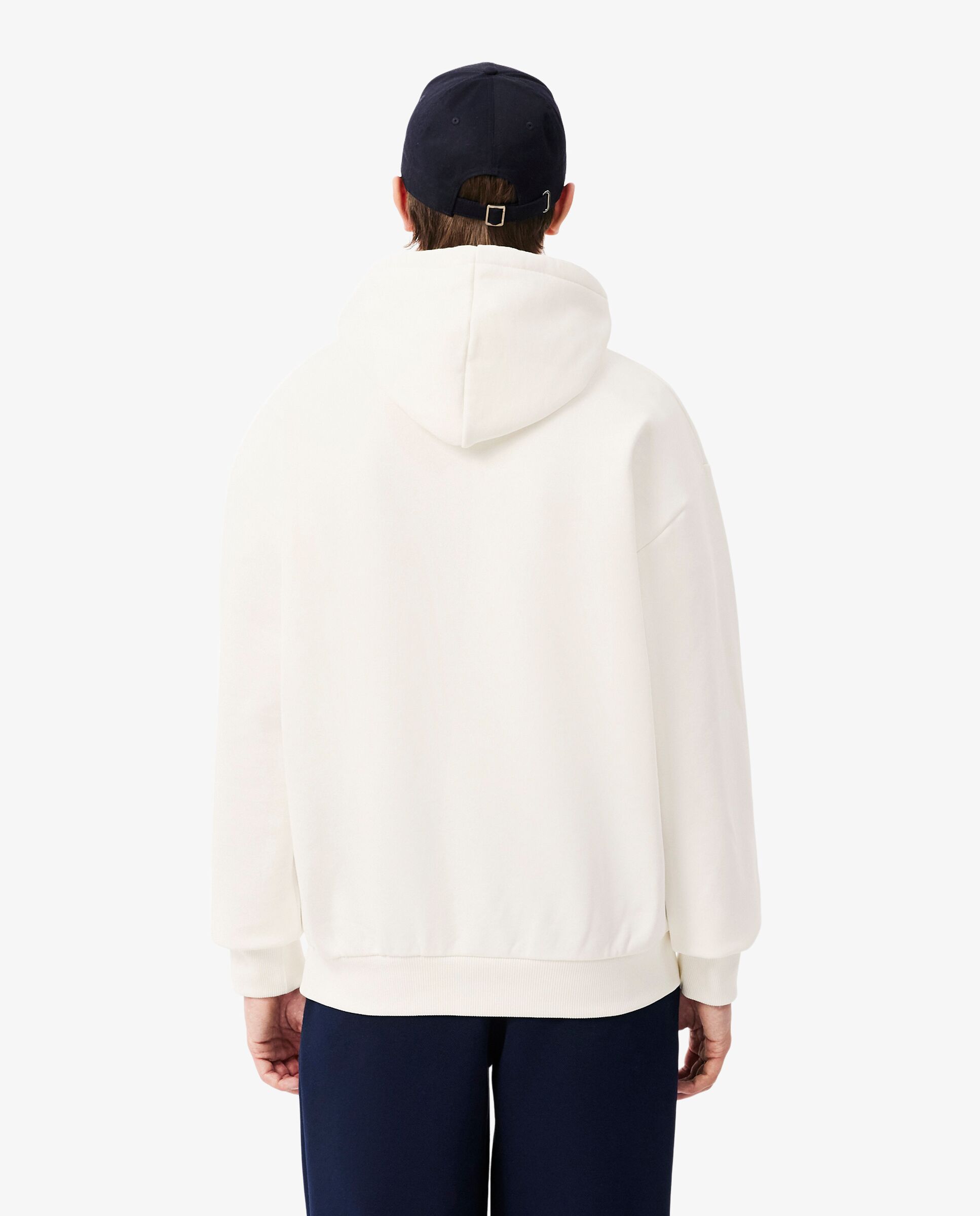 Sudadera de hombre con capucha de felpa en gris - Lacoste - Blanco Blanco-2