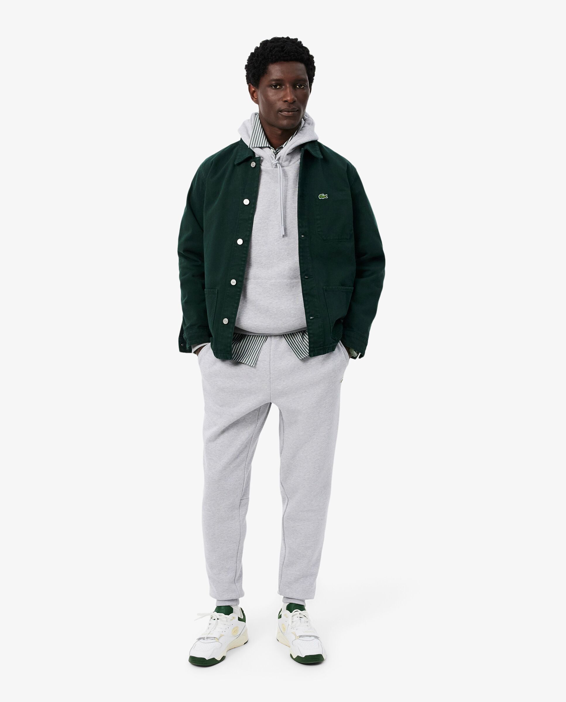Sudadera de hombre con capucha de felpa en negro - Lacoste - Gris oscuro Gris oscuro-4